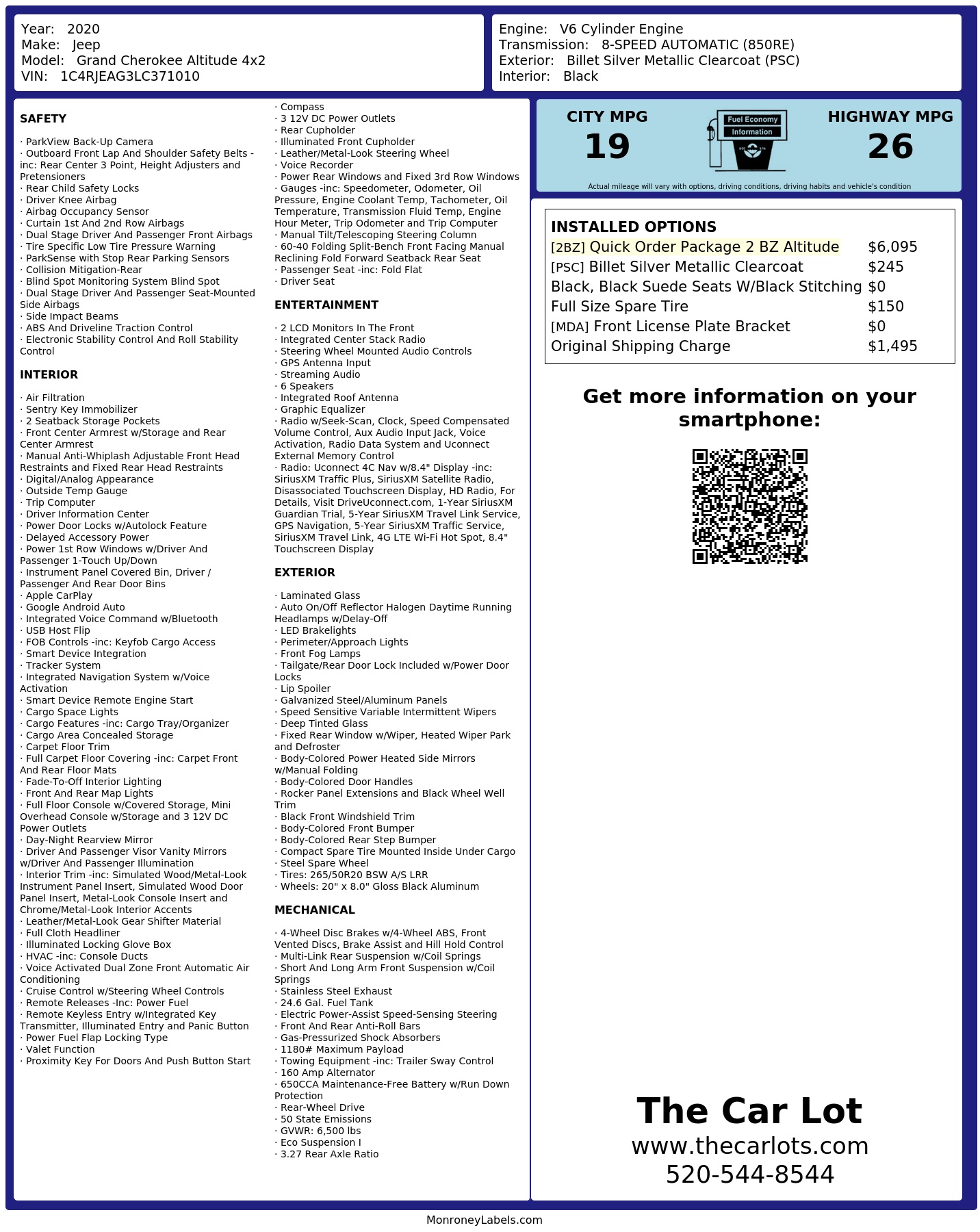 Monroney Label