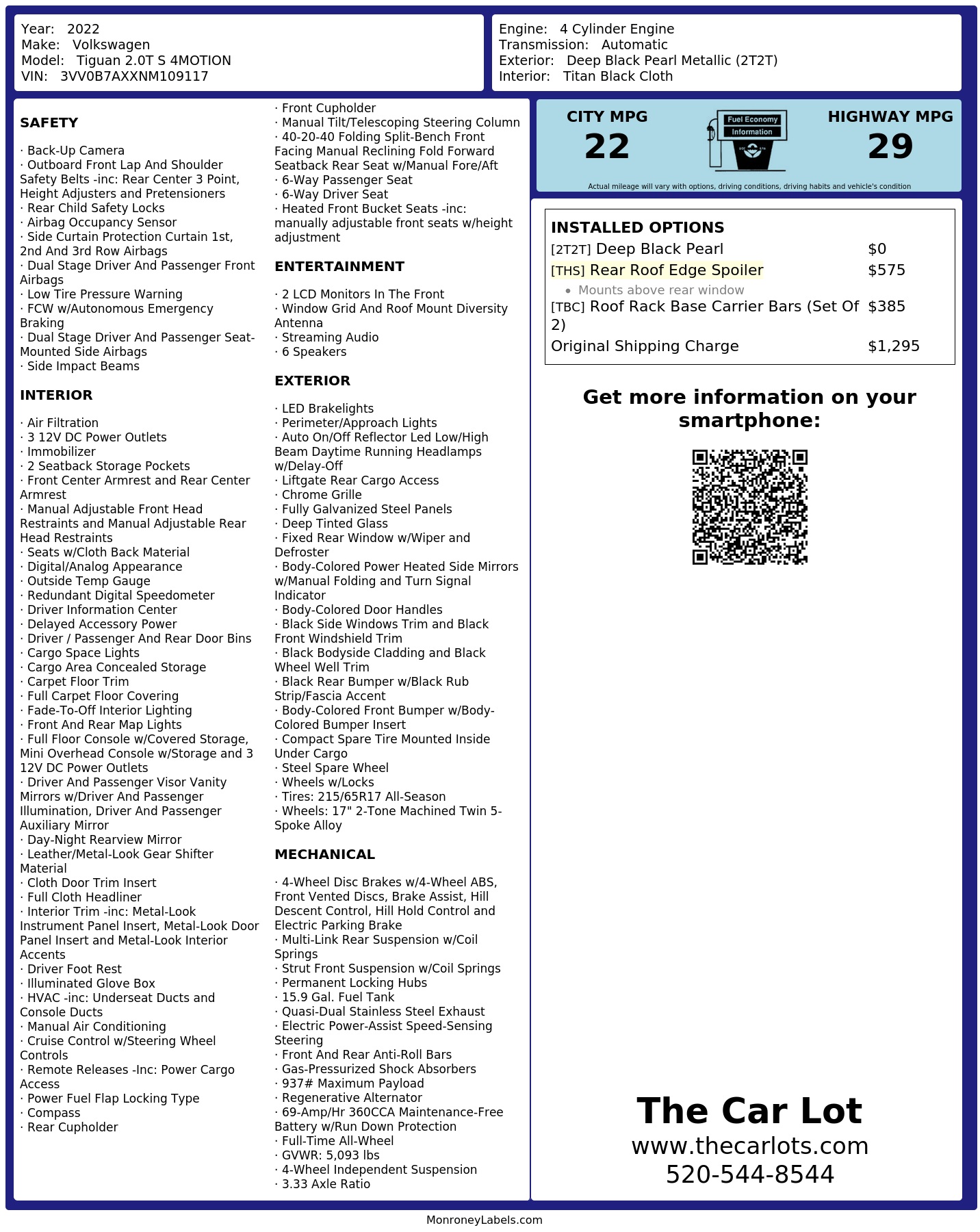 Monroney Label