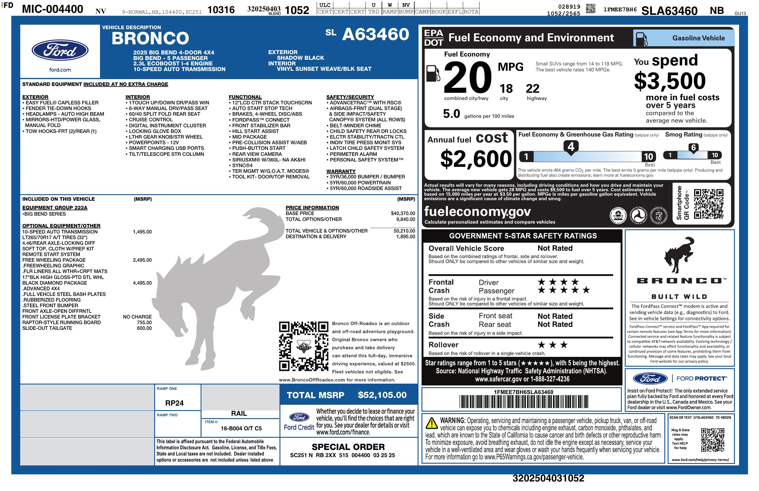 Monroney Label
