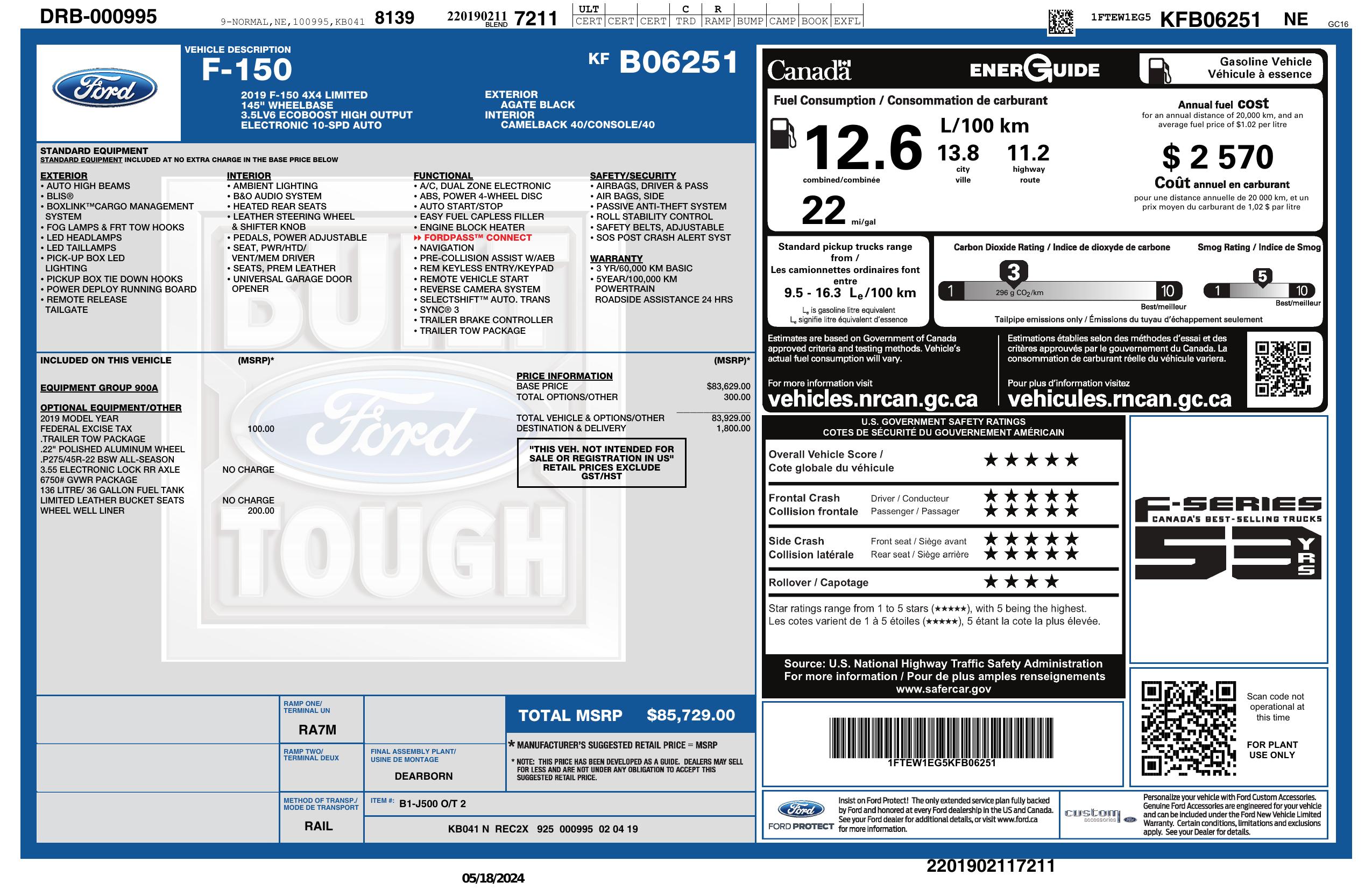 Monroney Label
