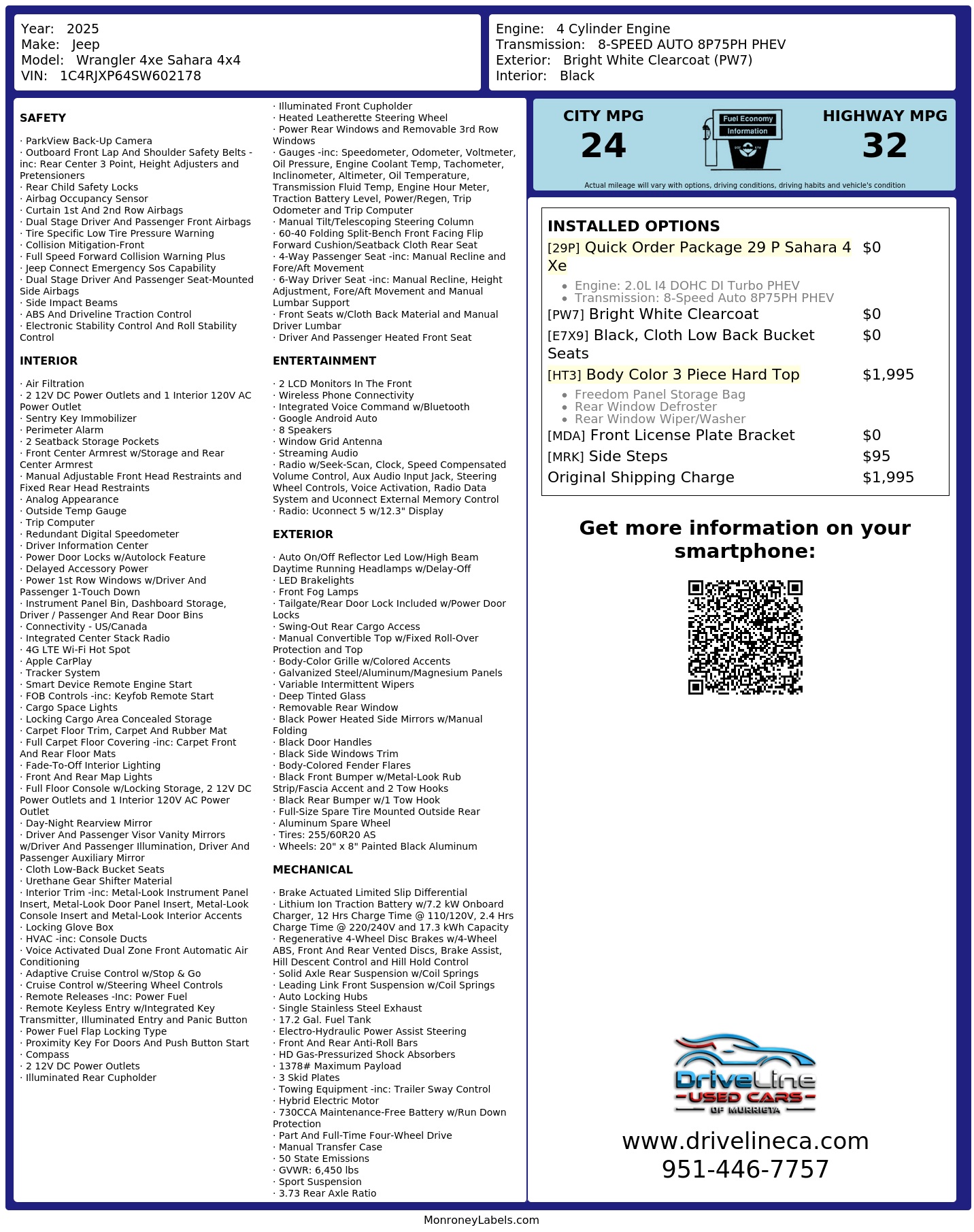 Monroney Label