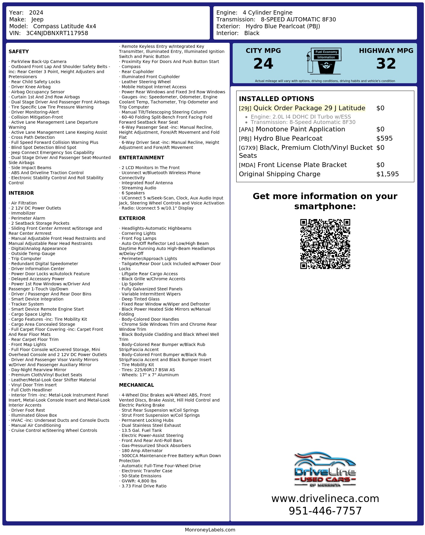 Monroney Label
