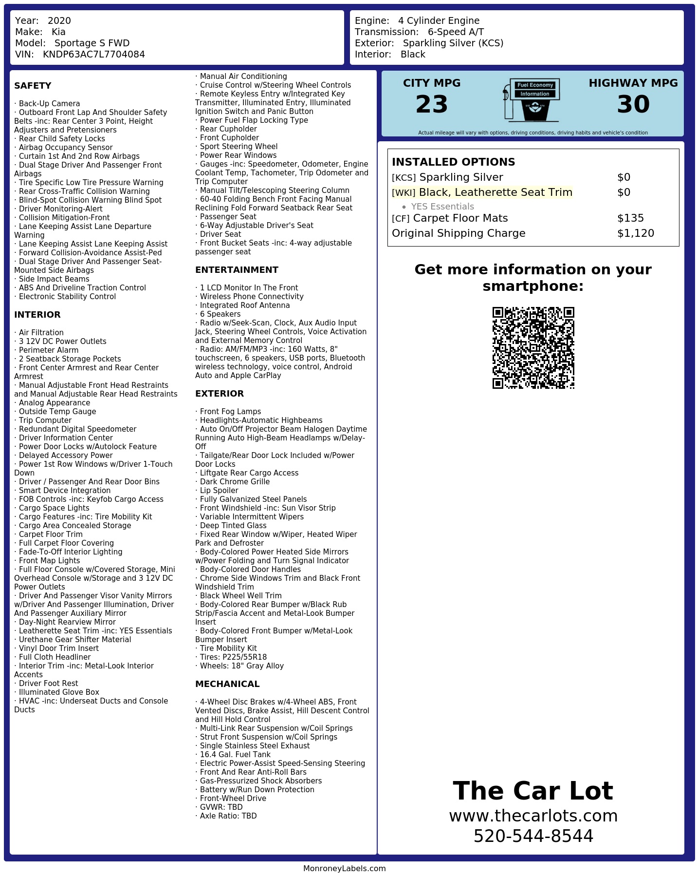 Monroney Label