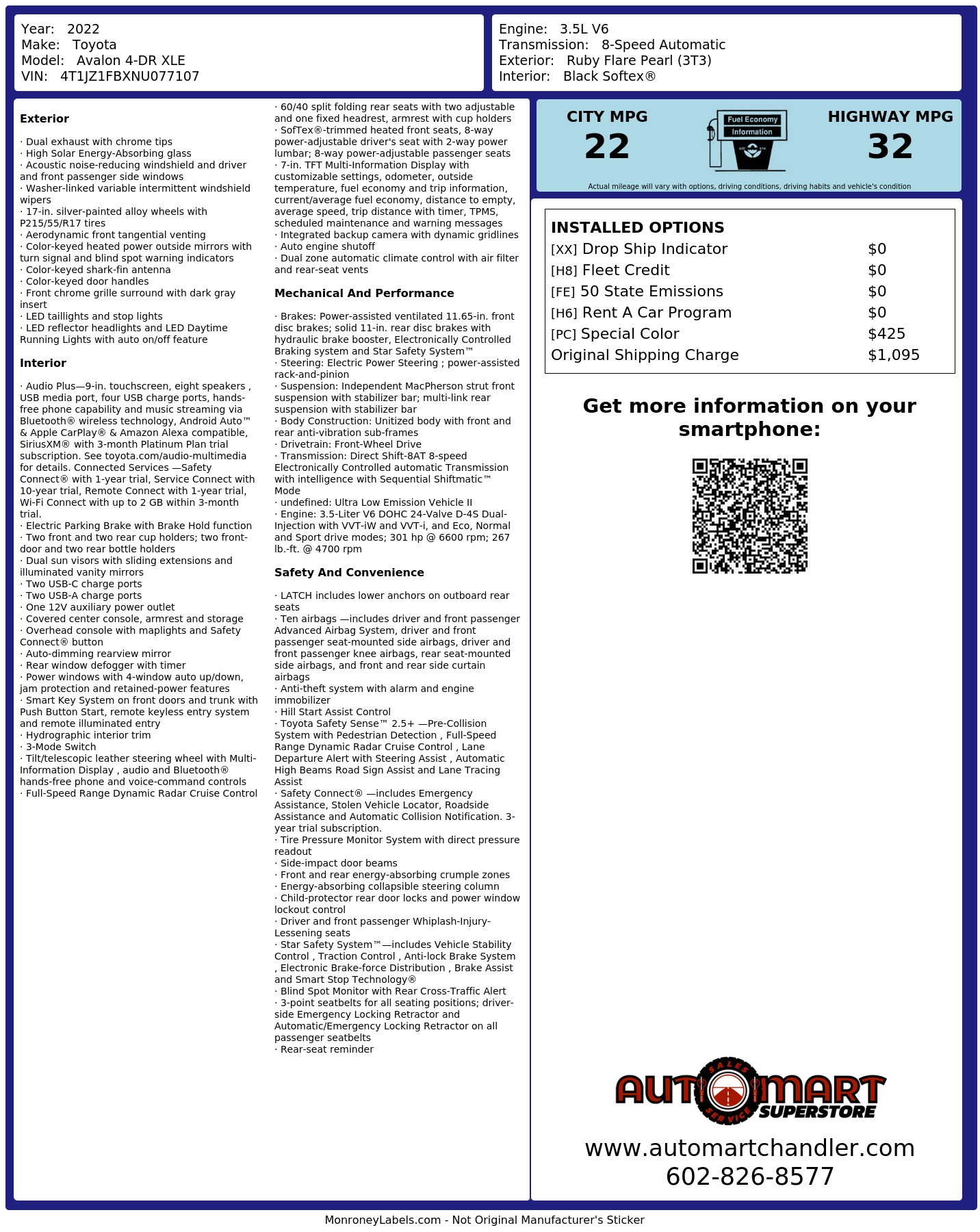 Monroney Label