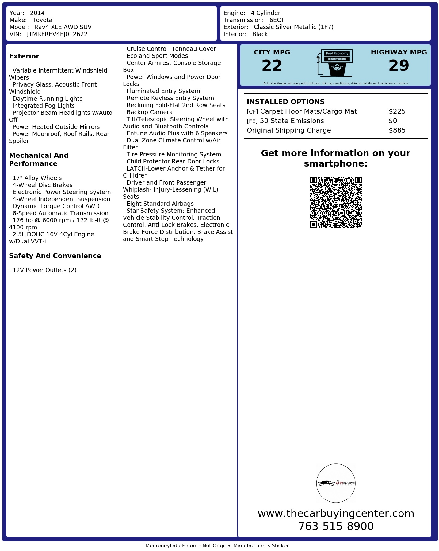 Monroney Label