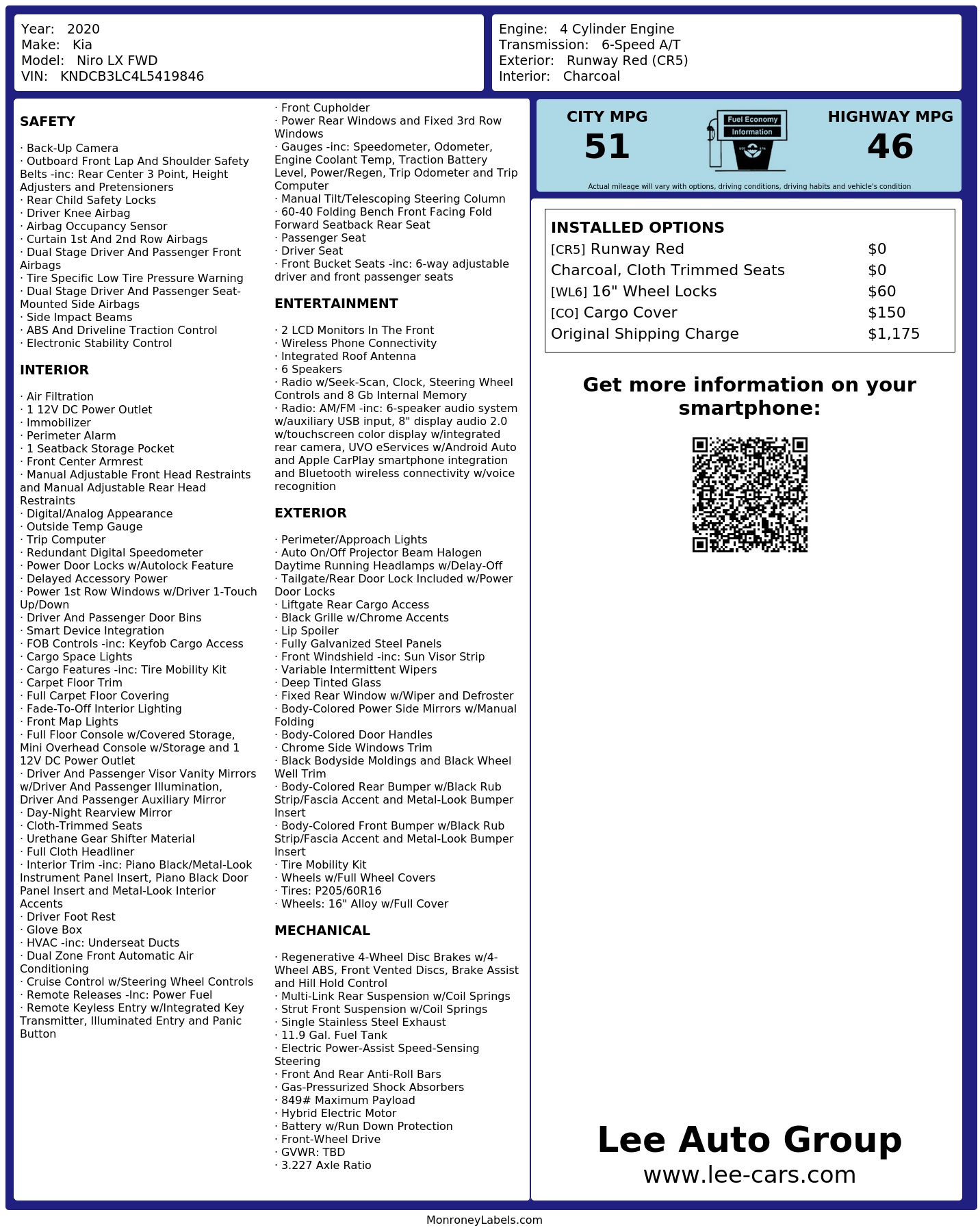 Monroney Label