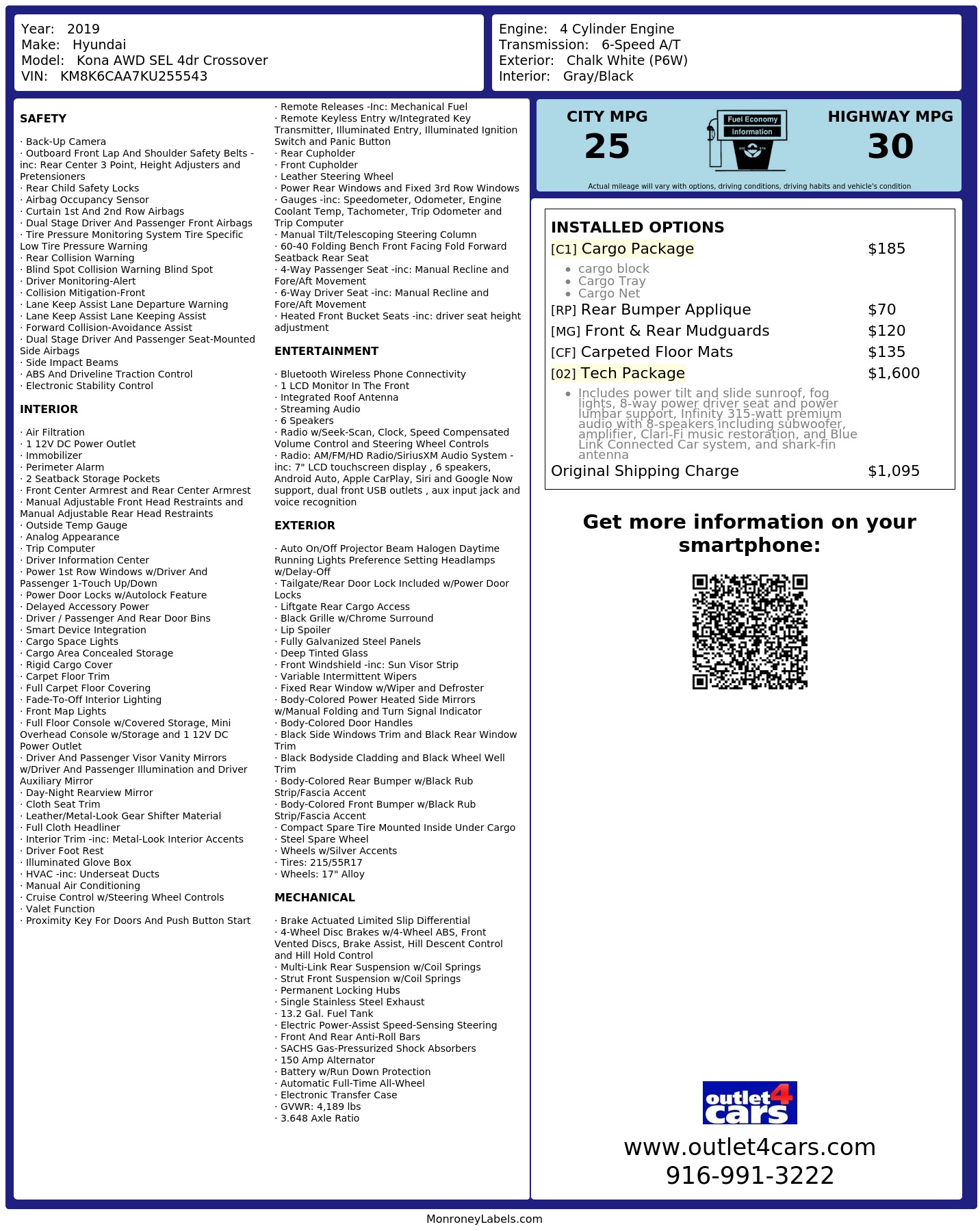 Monroney Label