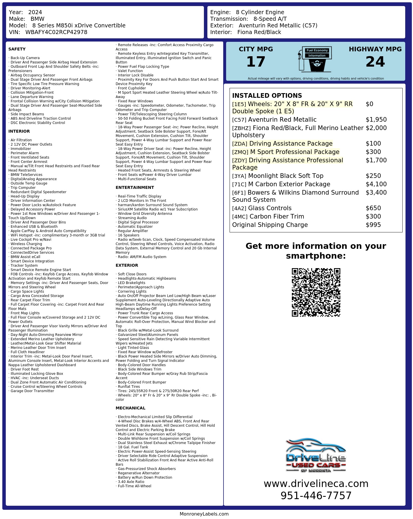 Monroney Label
