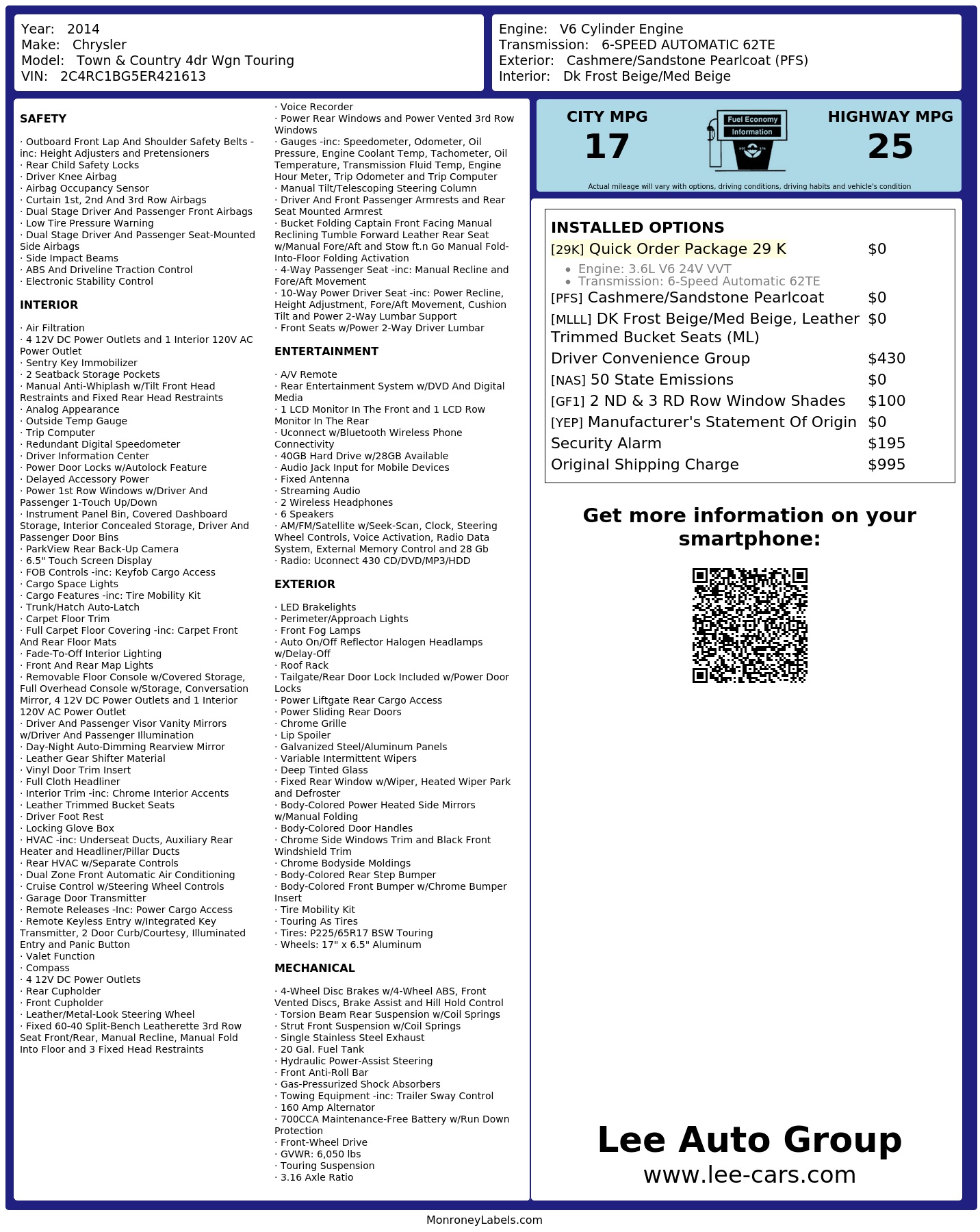 Monroney Label
