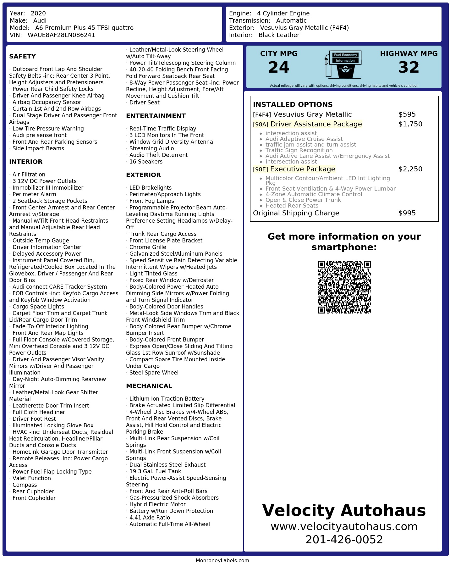 Monroney Label