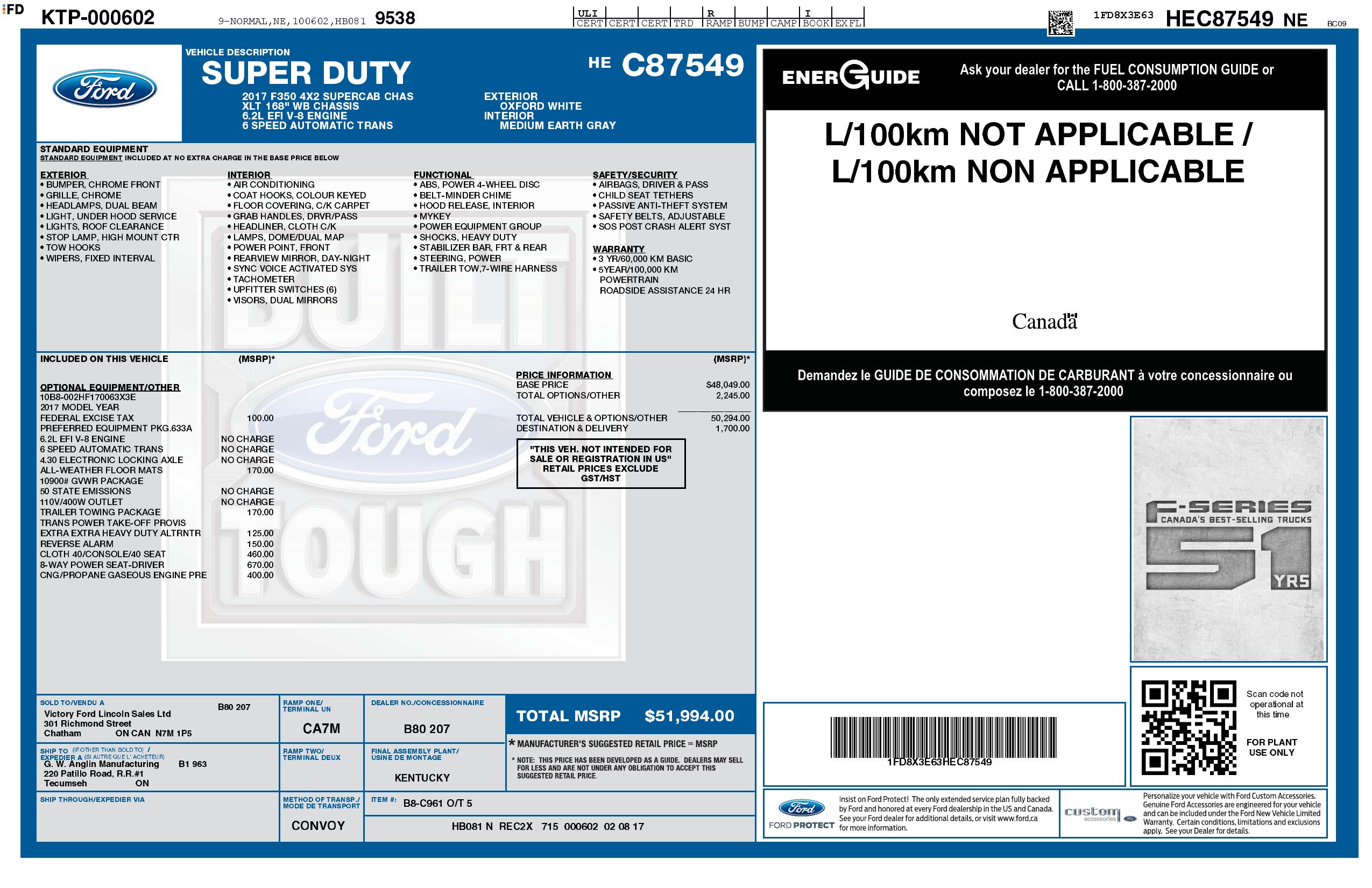 Monroney Label