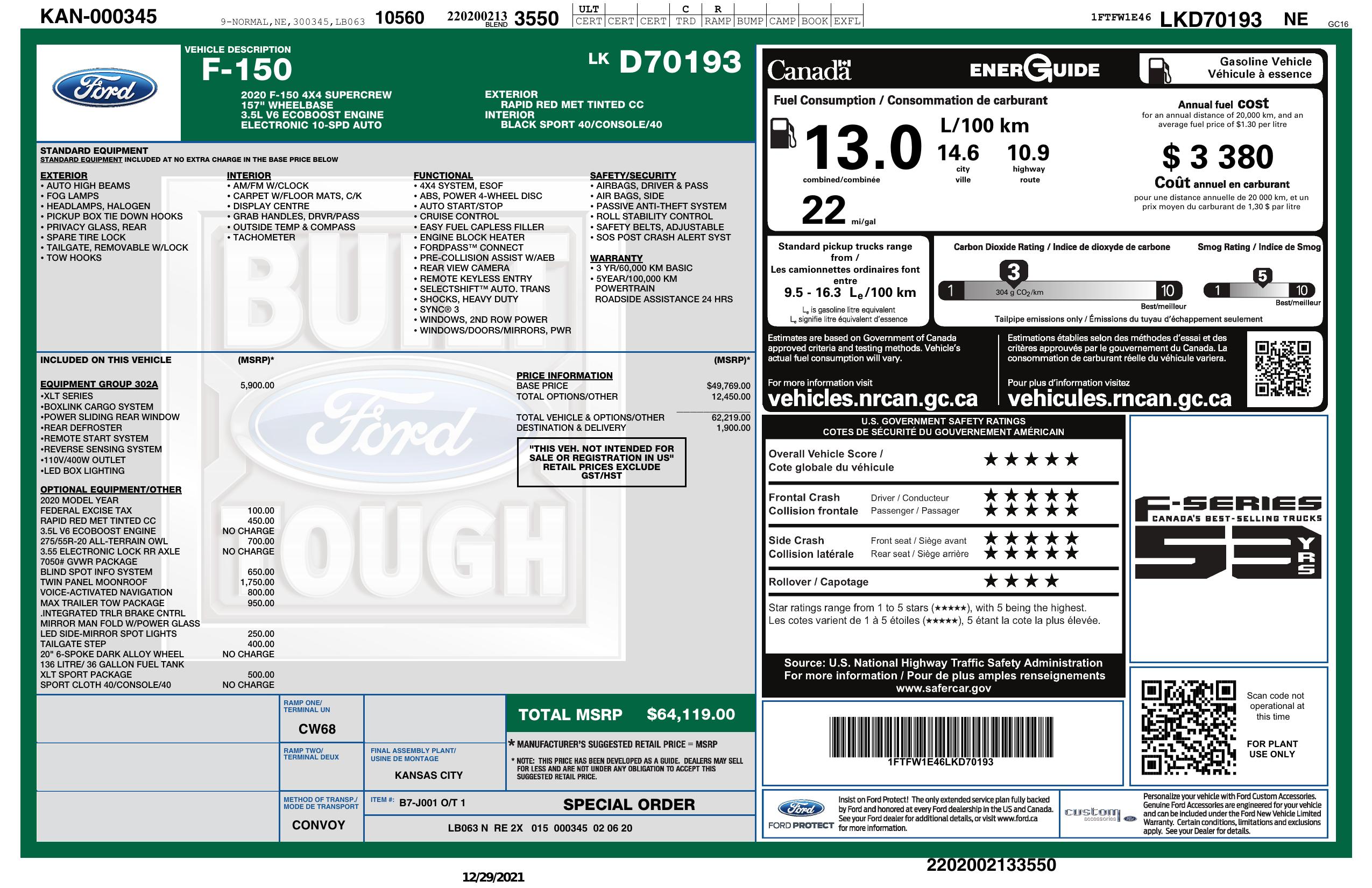 Monroney Label