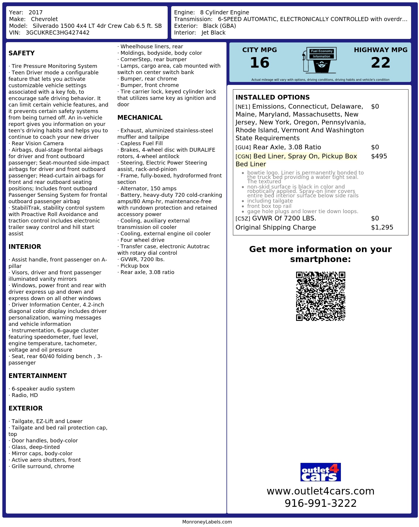 Monroney Label