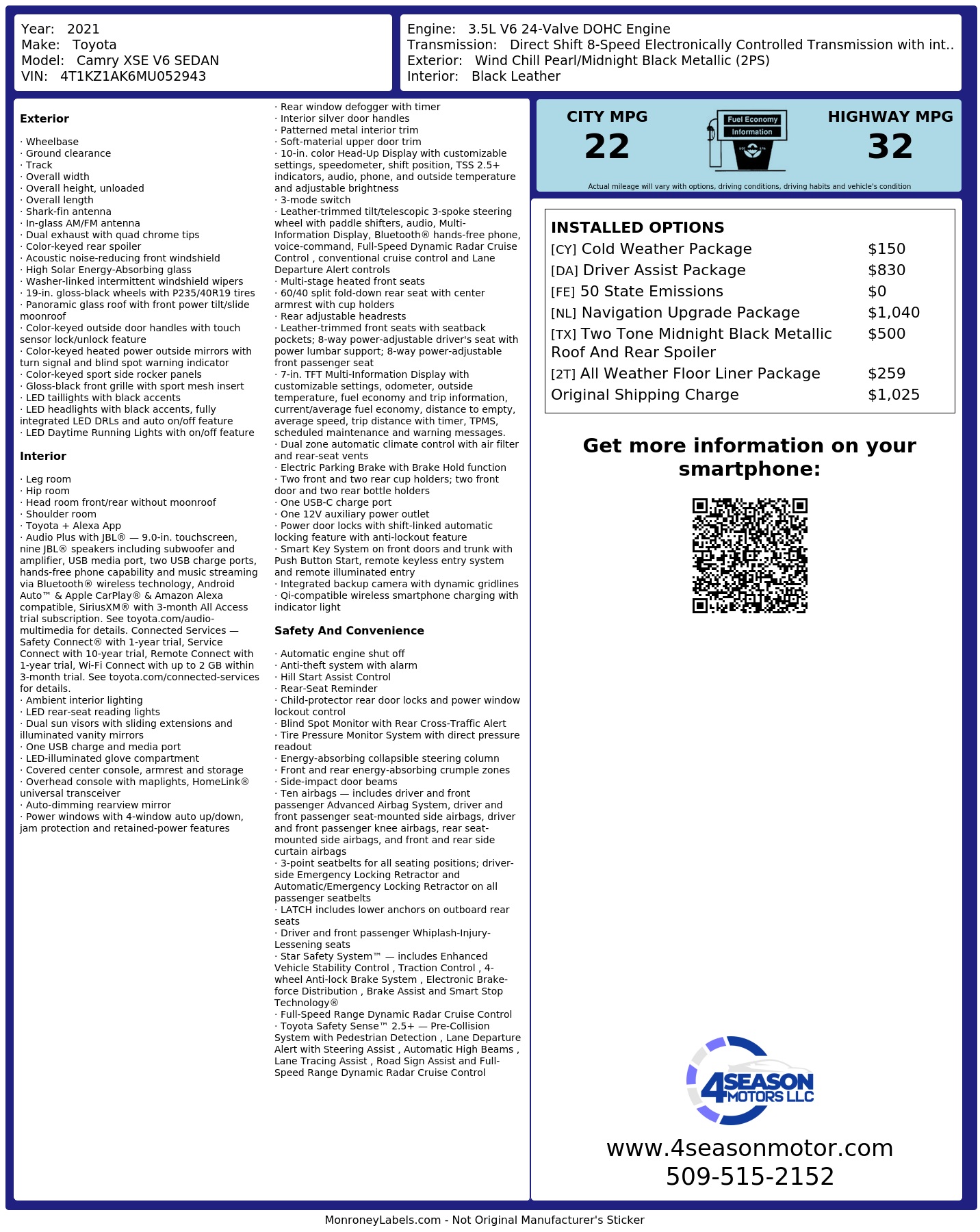 Monroney Label