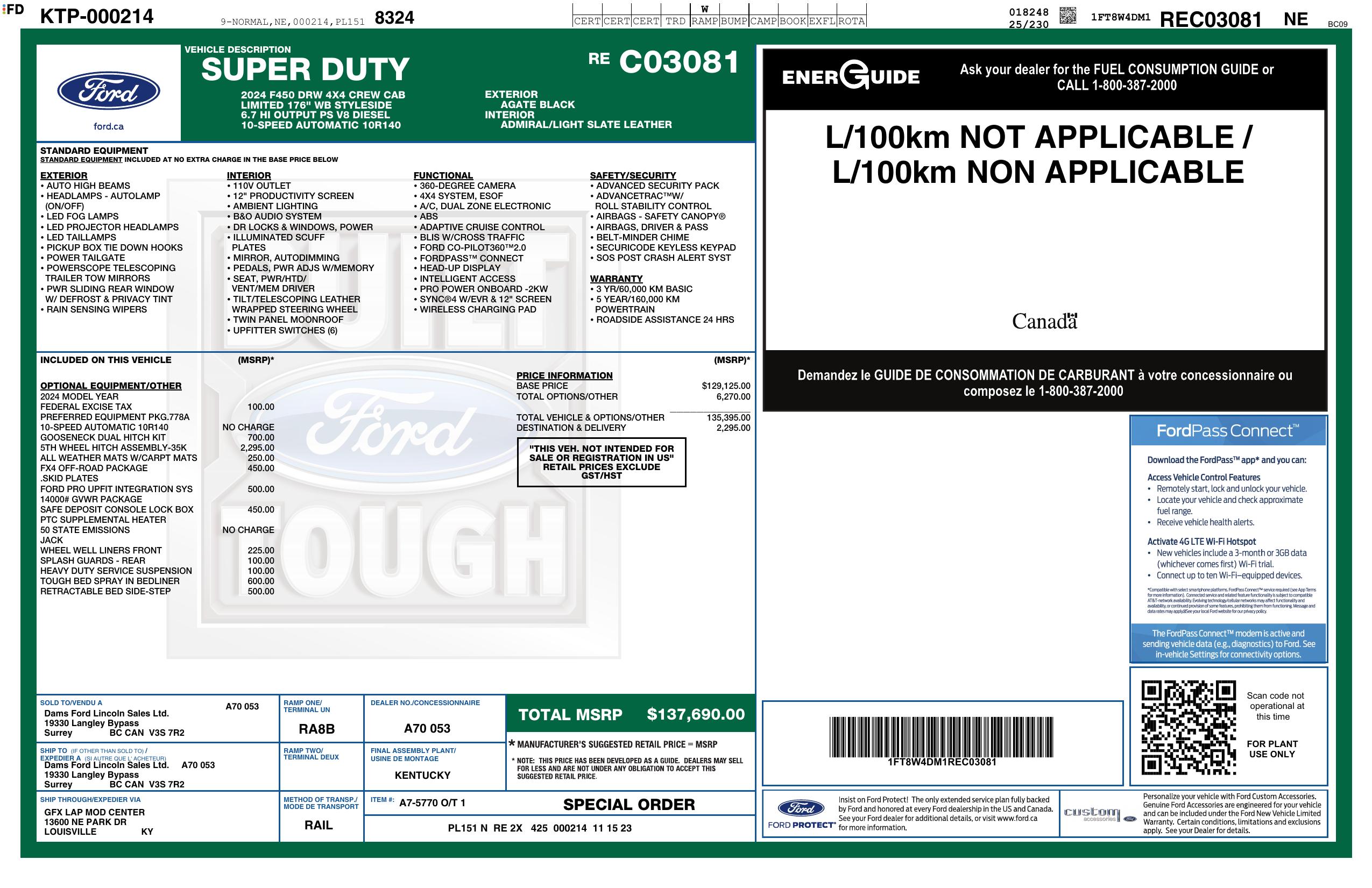 Monroney Label