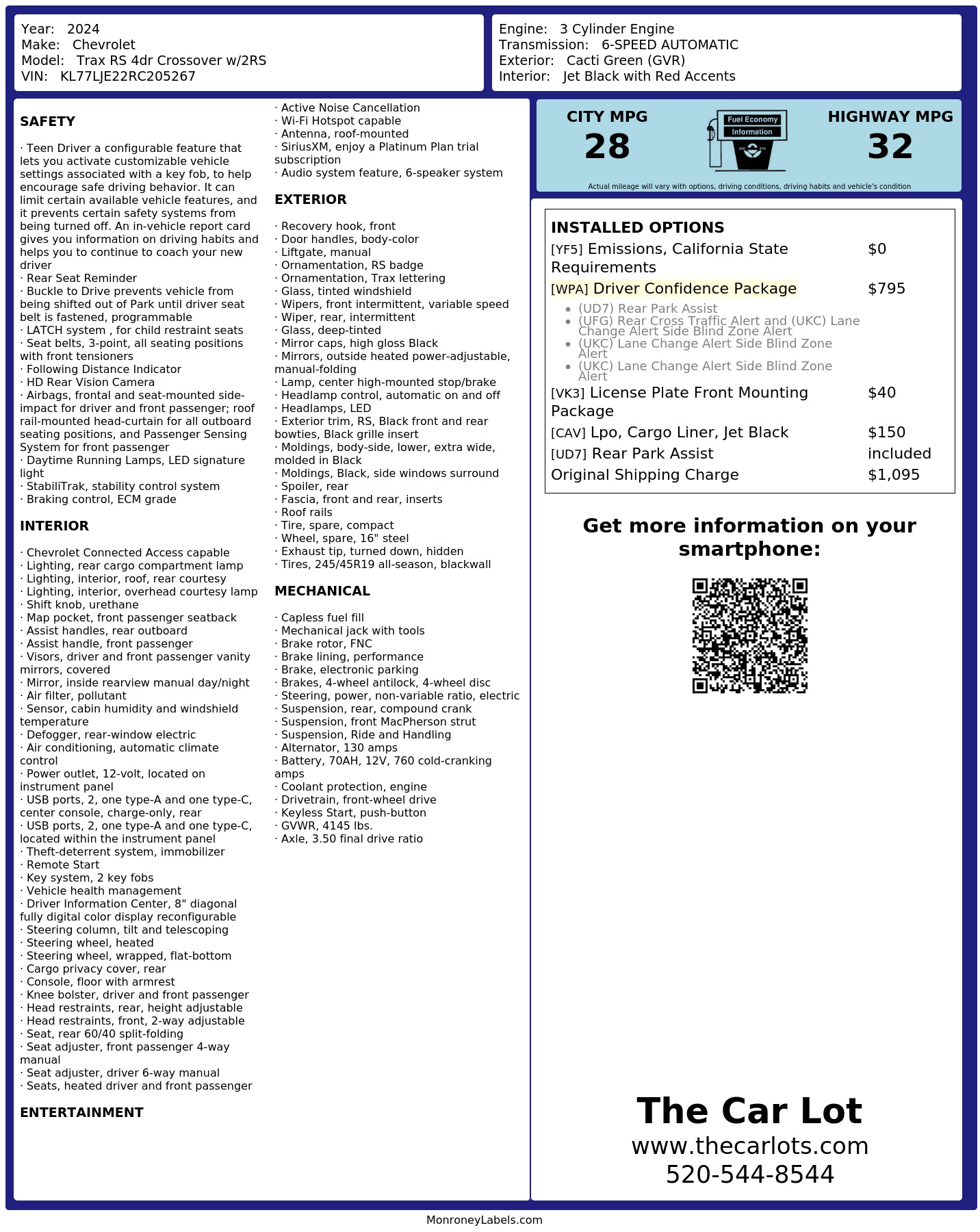 Monroney Label