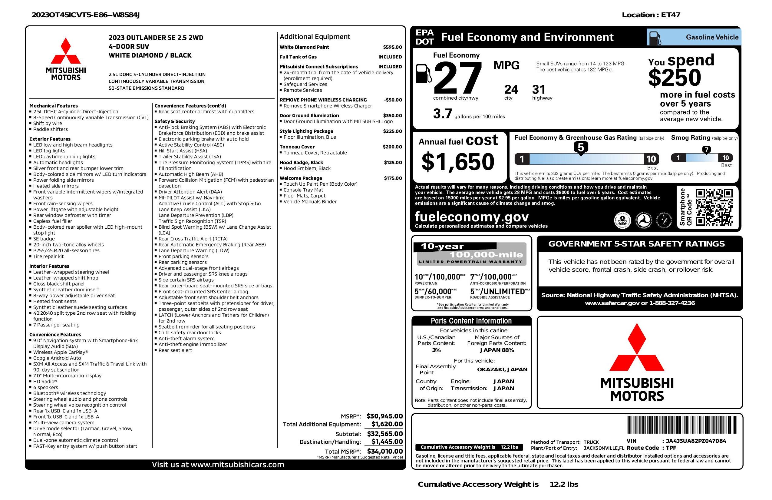 Monroney Label