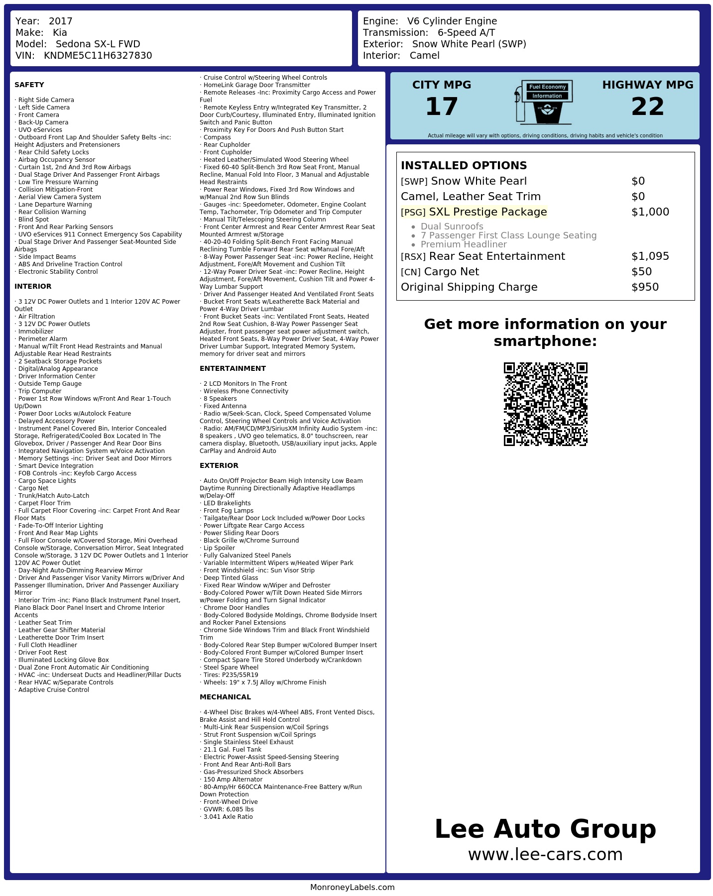 Monroney Label