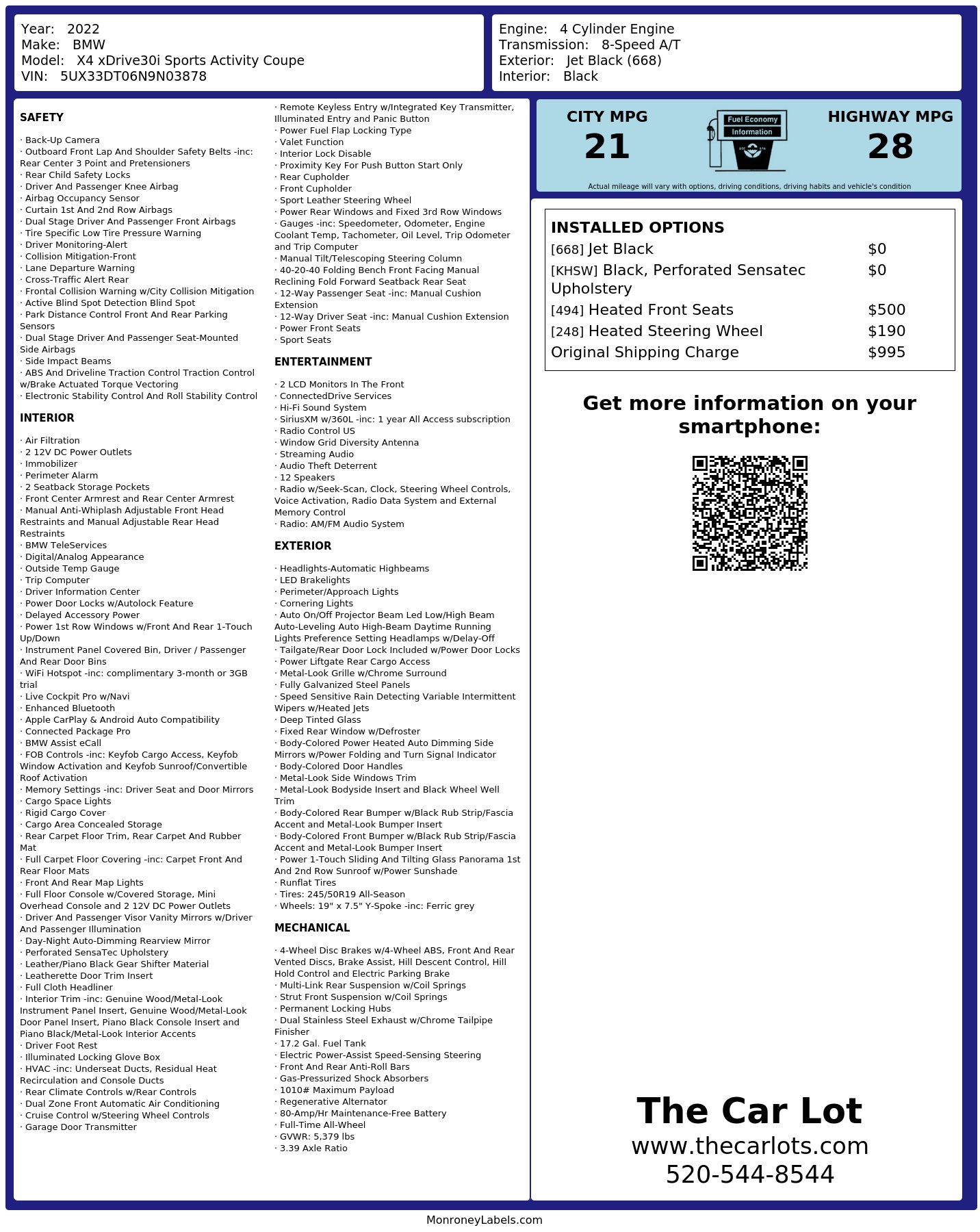 Monroney Label