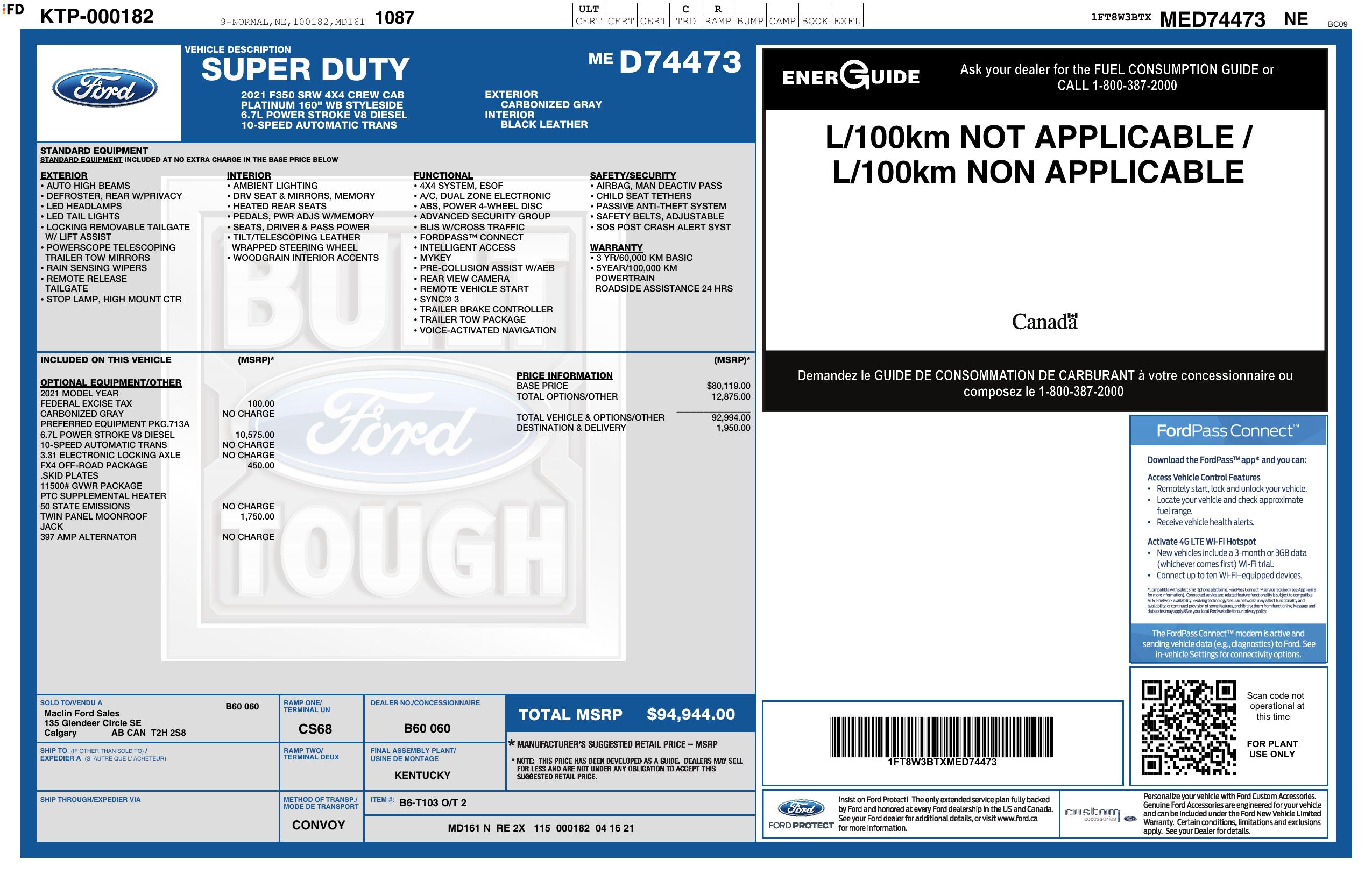 Monroney Label