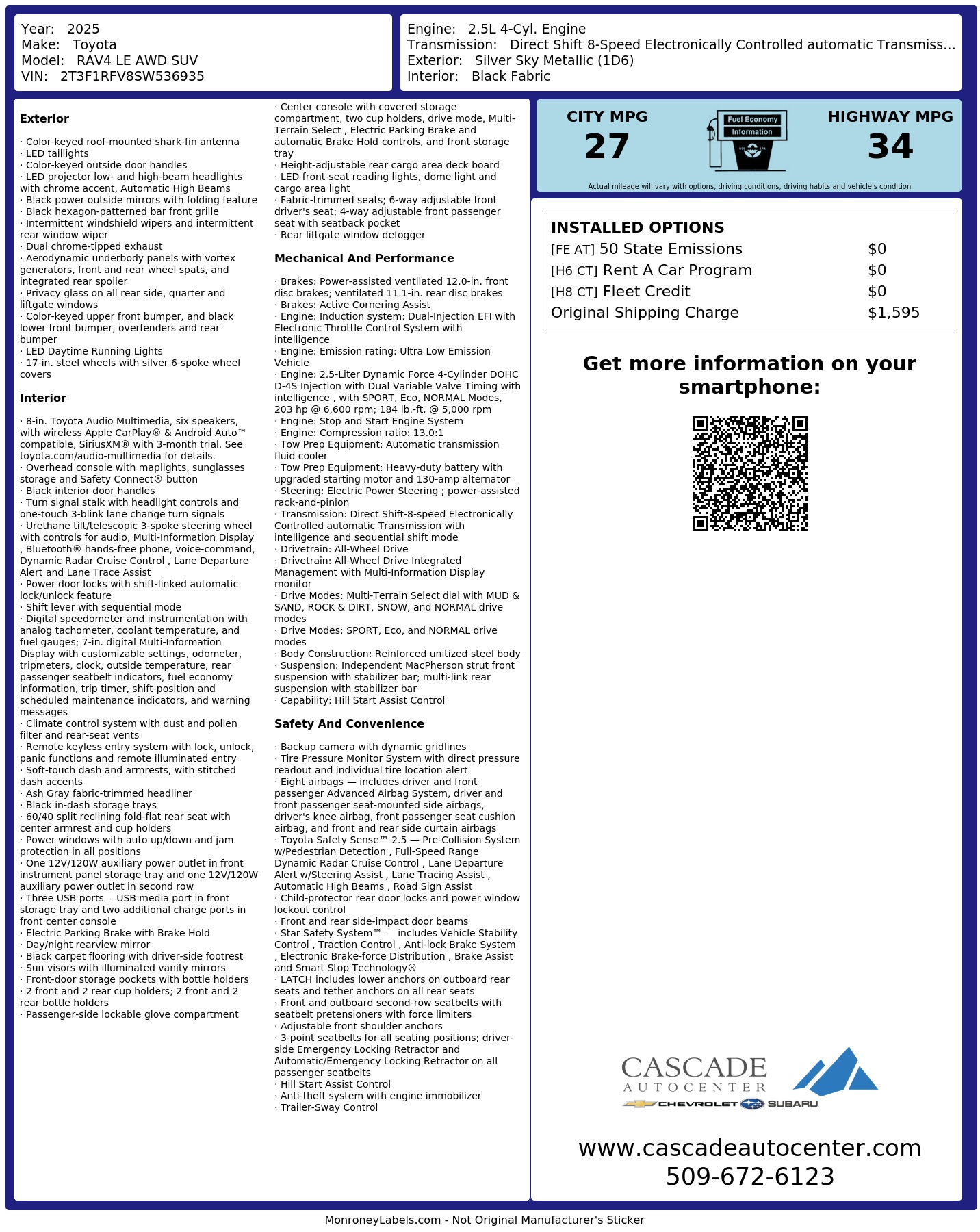 Monroney Label