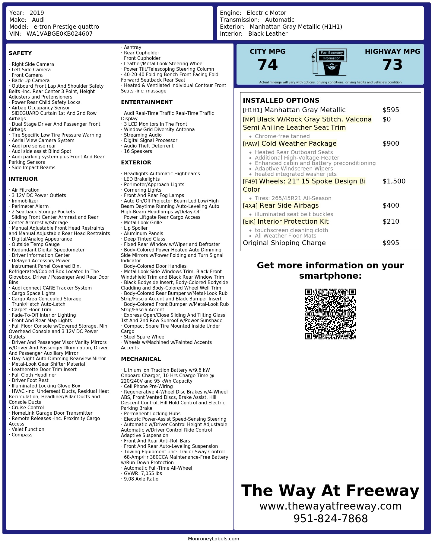 Monroney Label