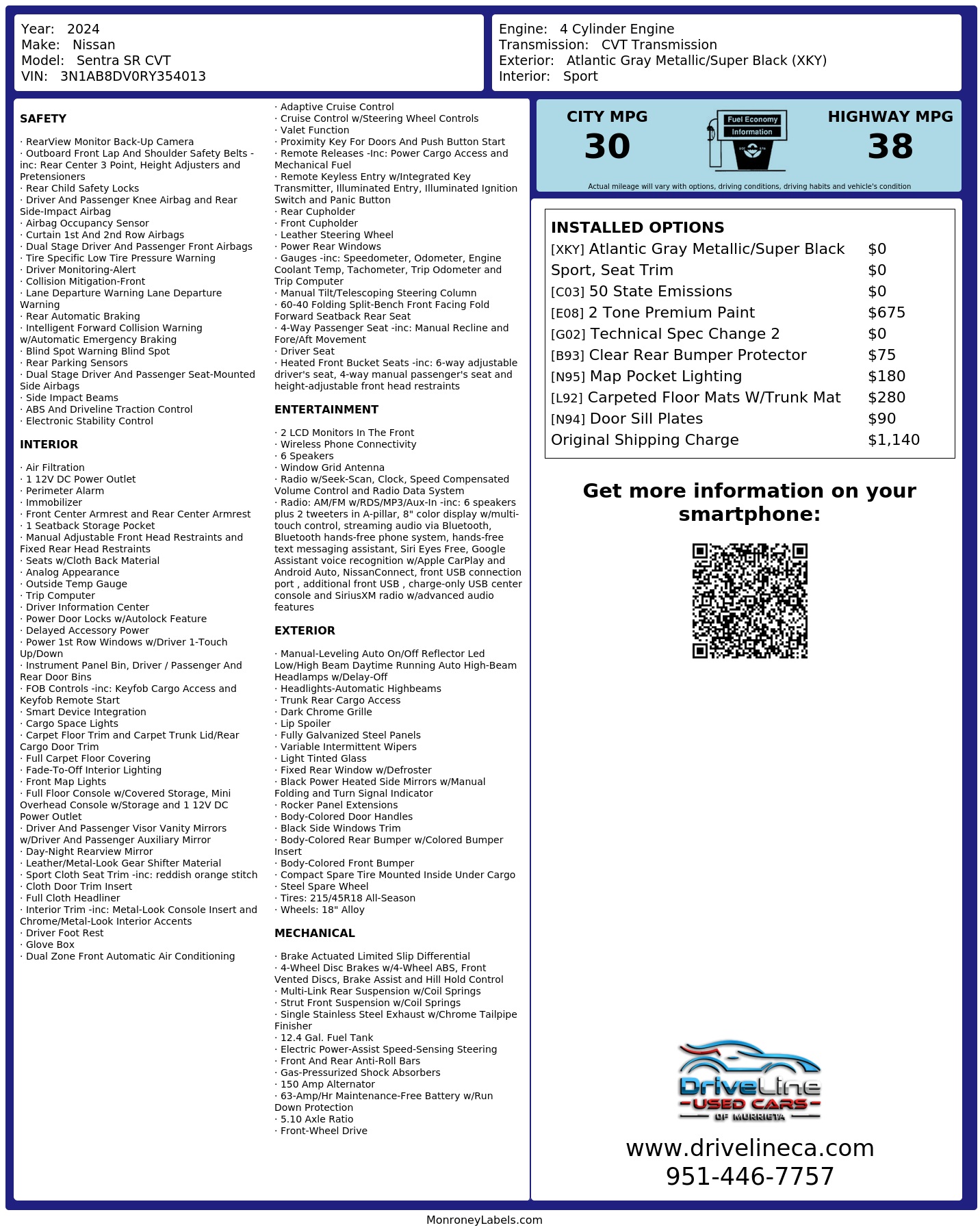 Monroney Label
