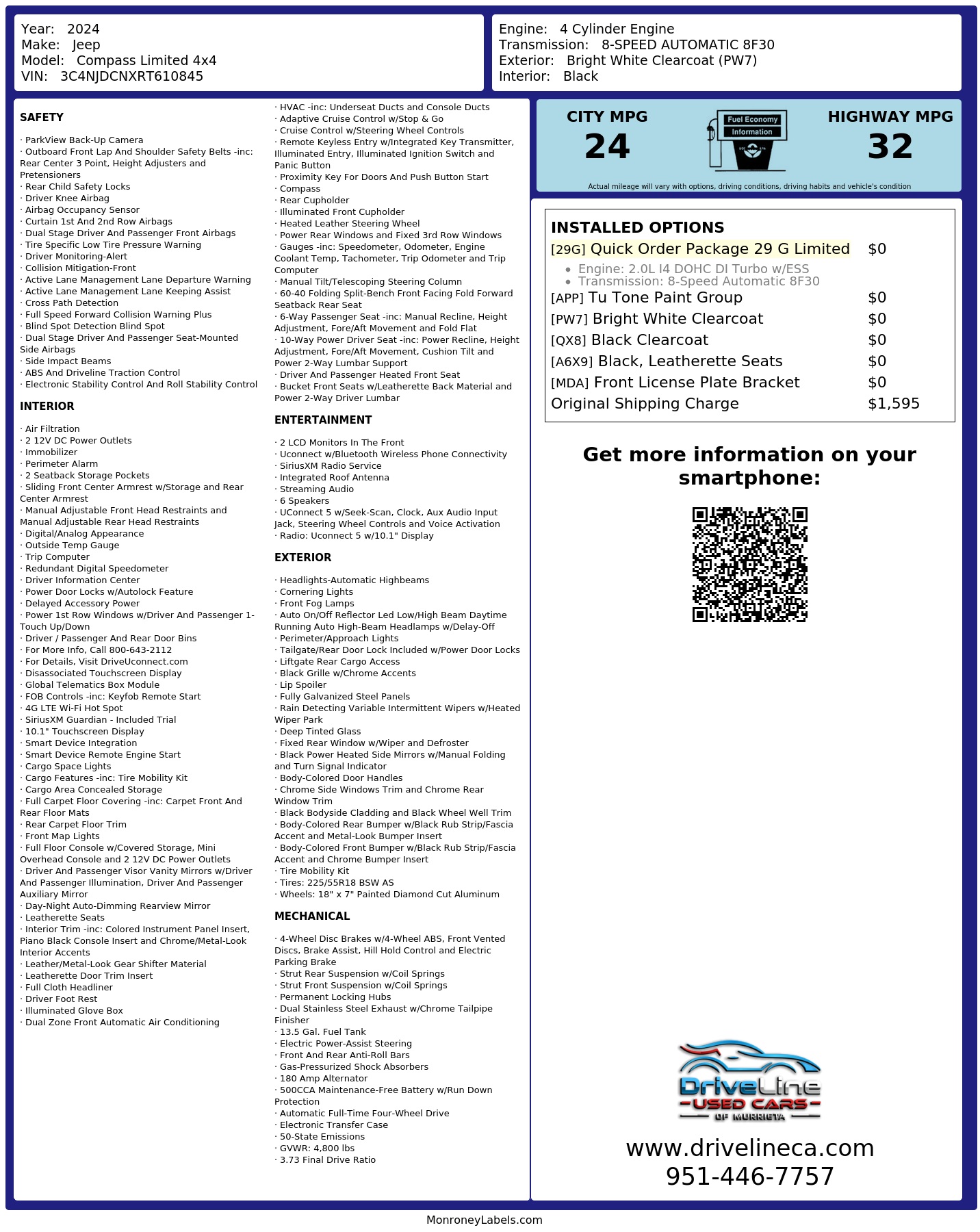 Monroney Label