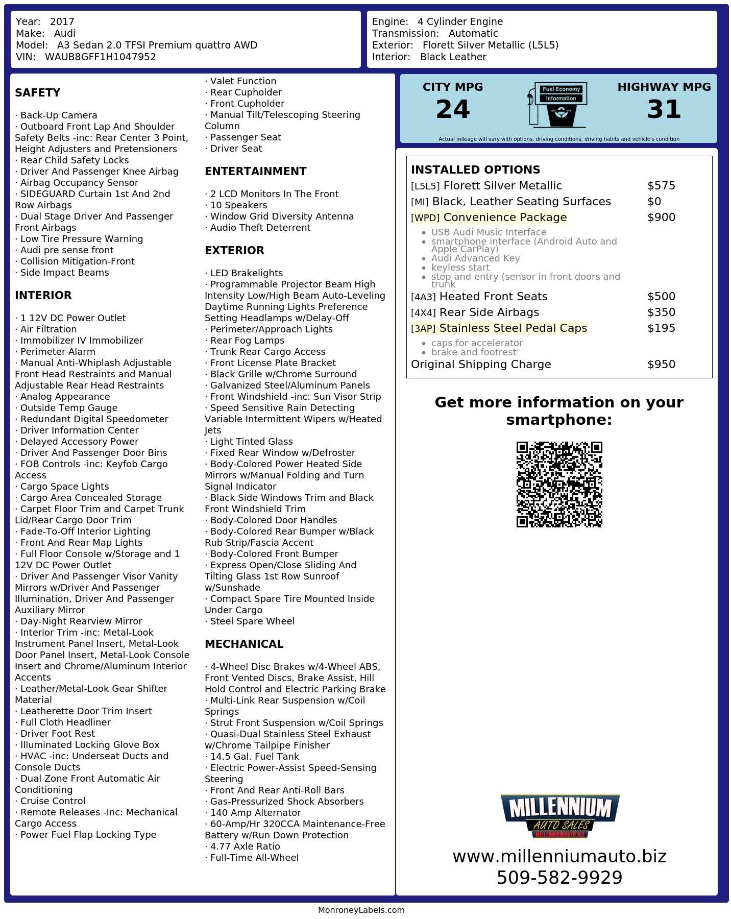 Monroney Label