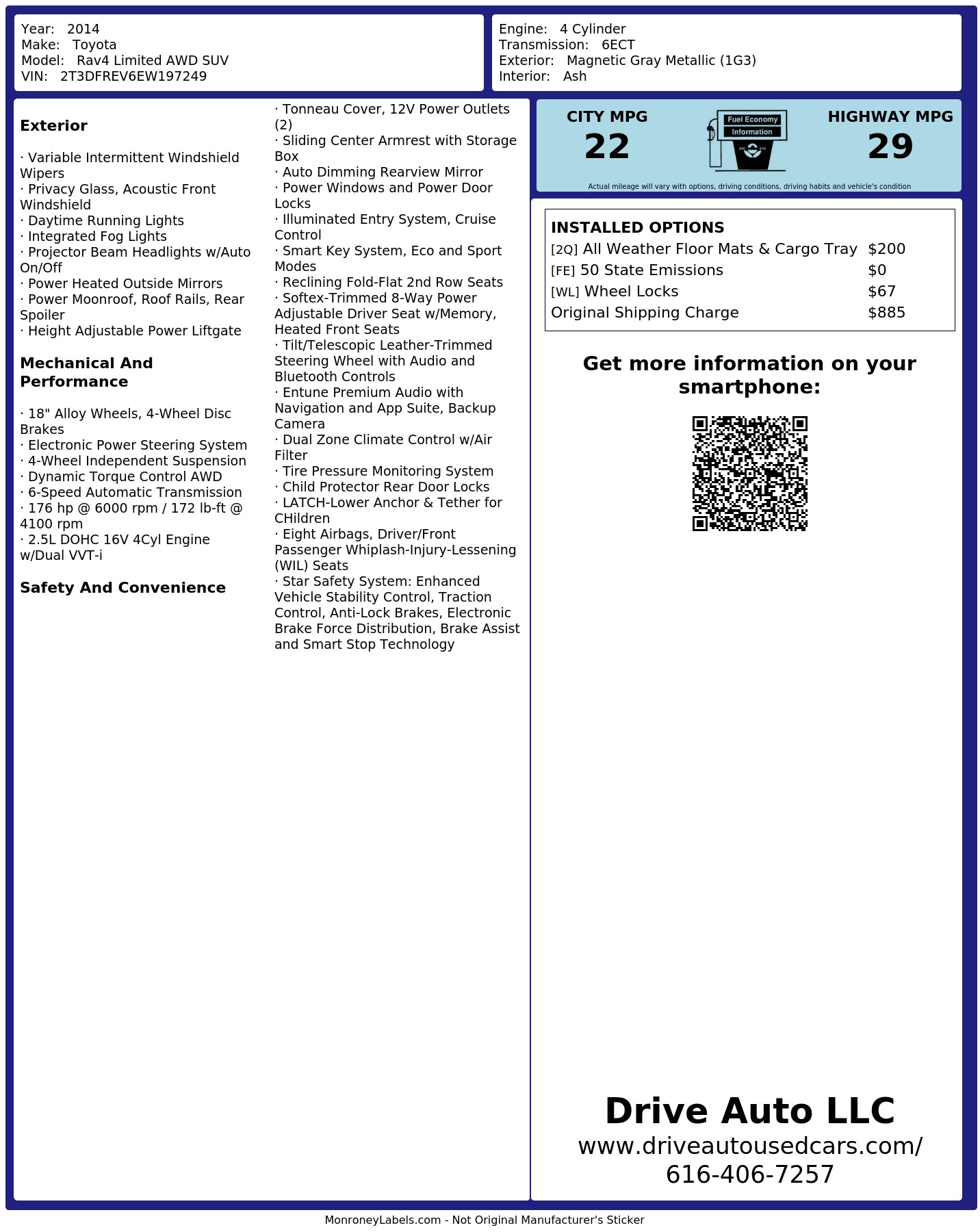 Monroney Label
