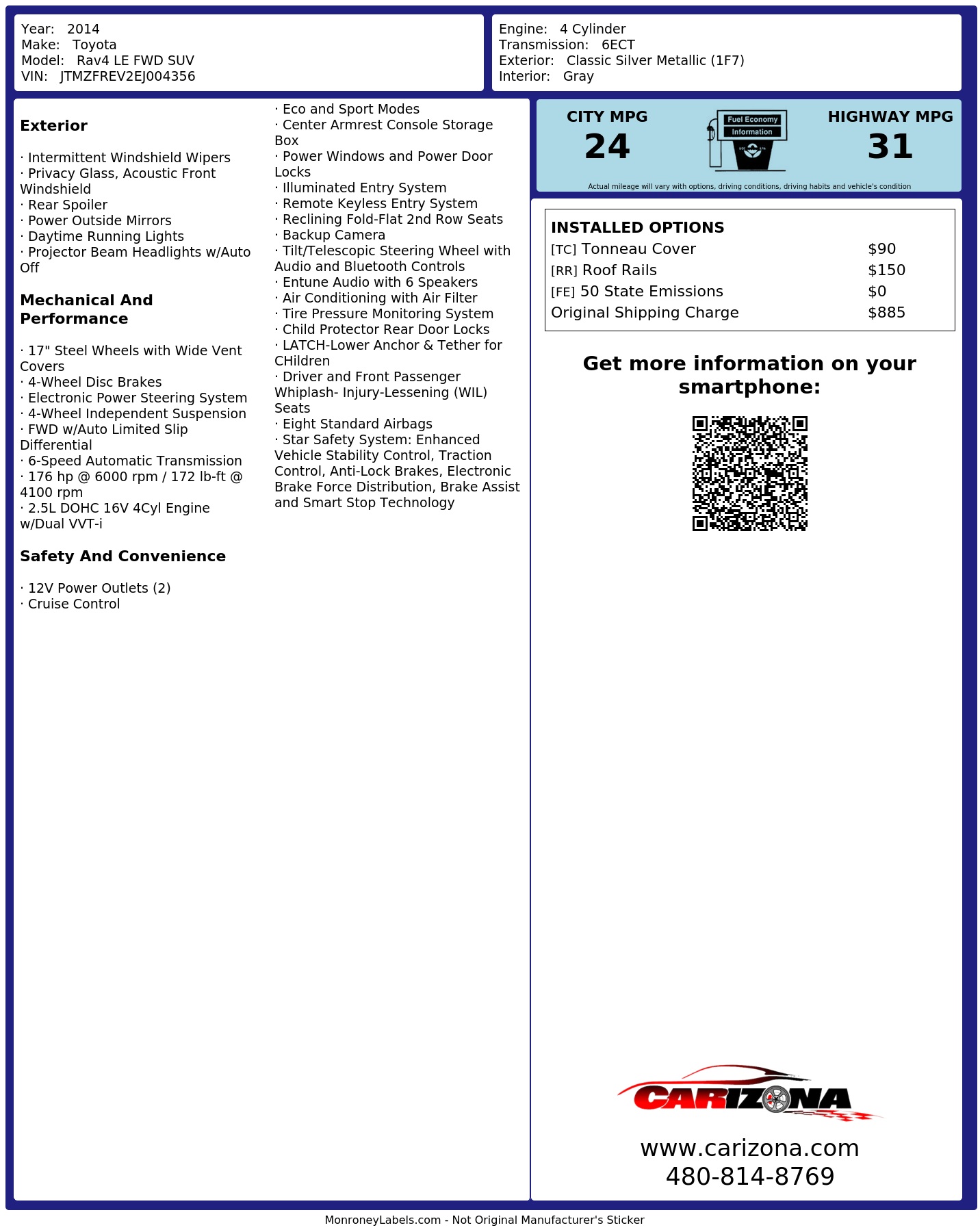 Monroney Label