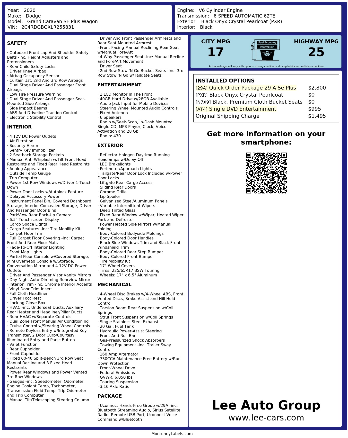 Monroney Label
