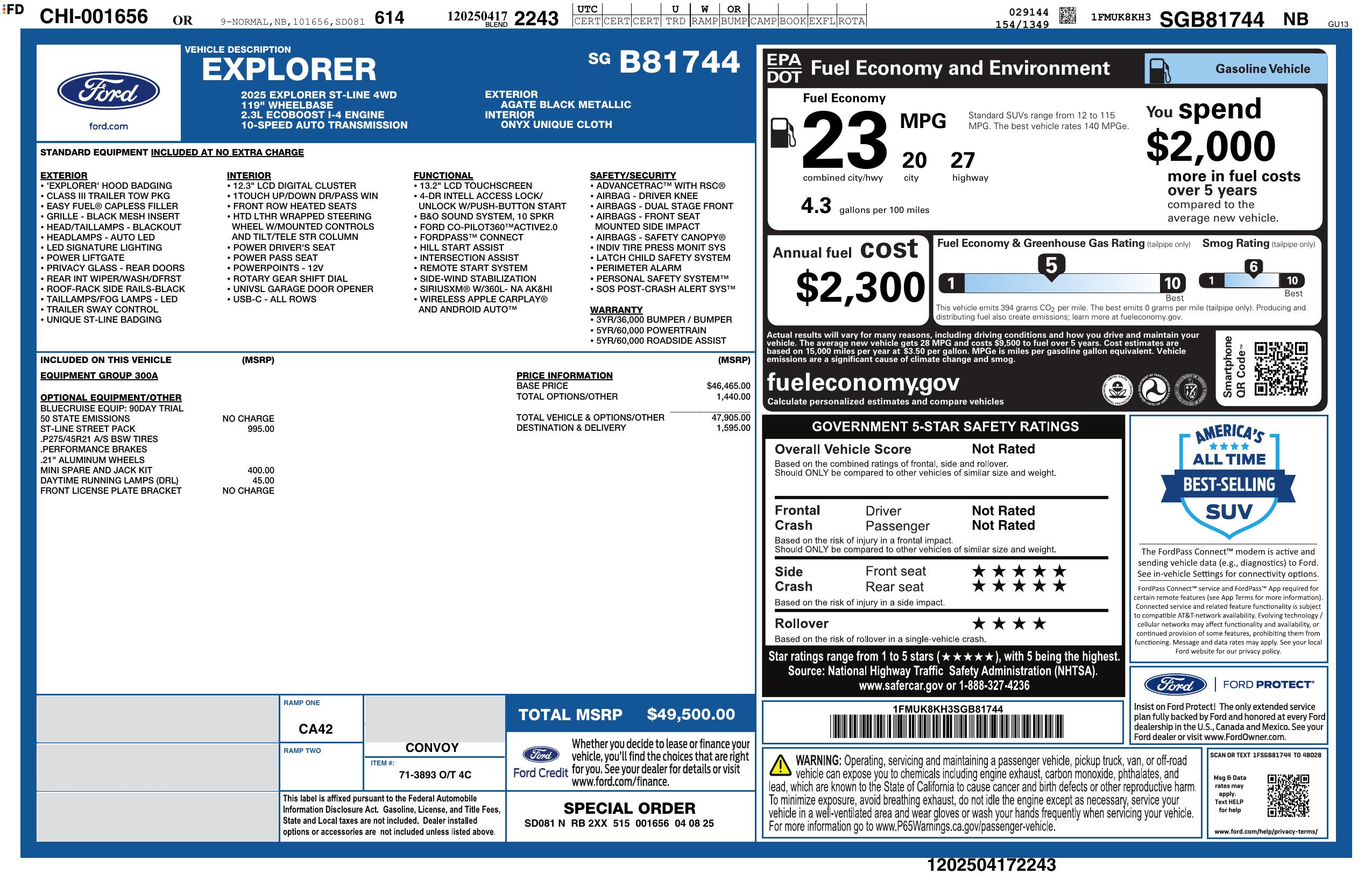 Monroney Label