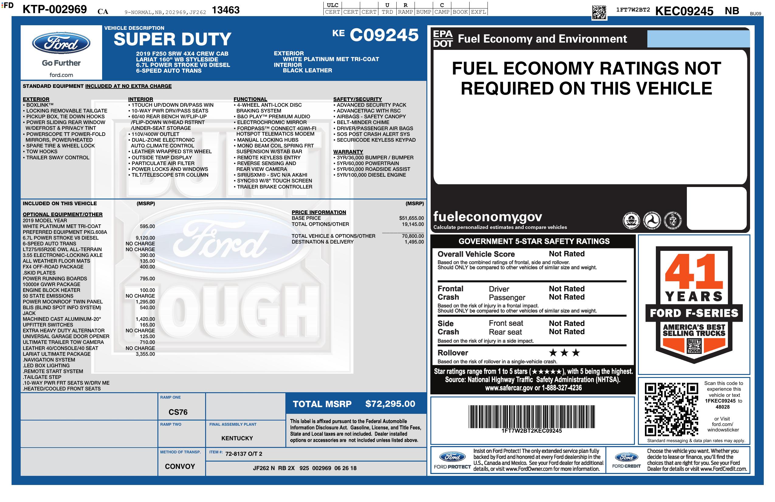 Monroney Label