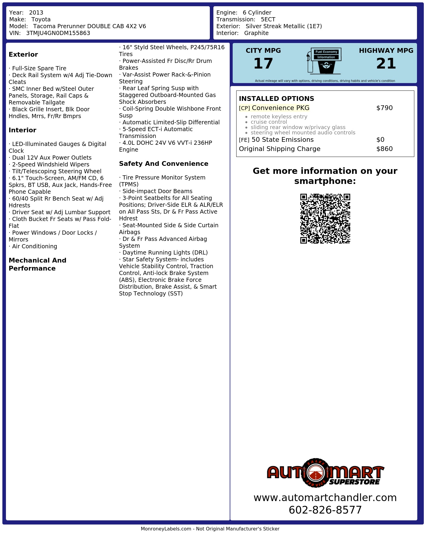 Monroney Label