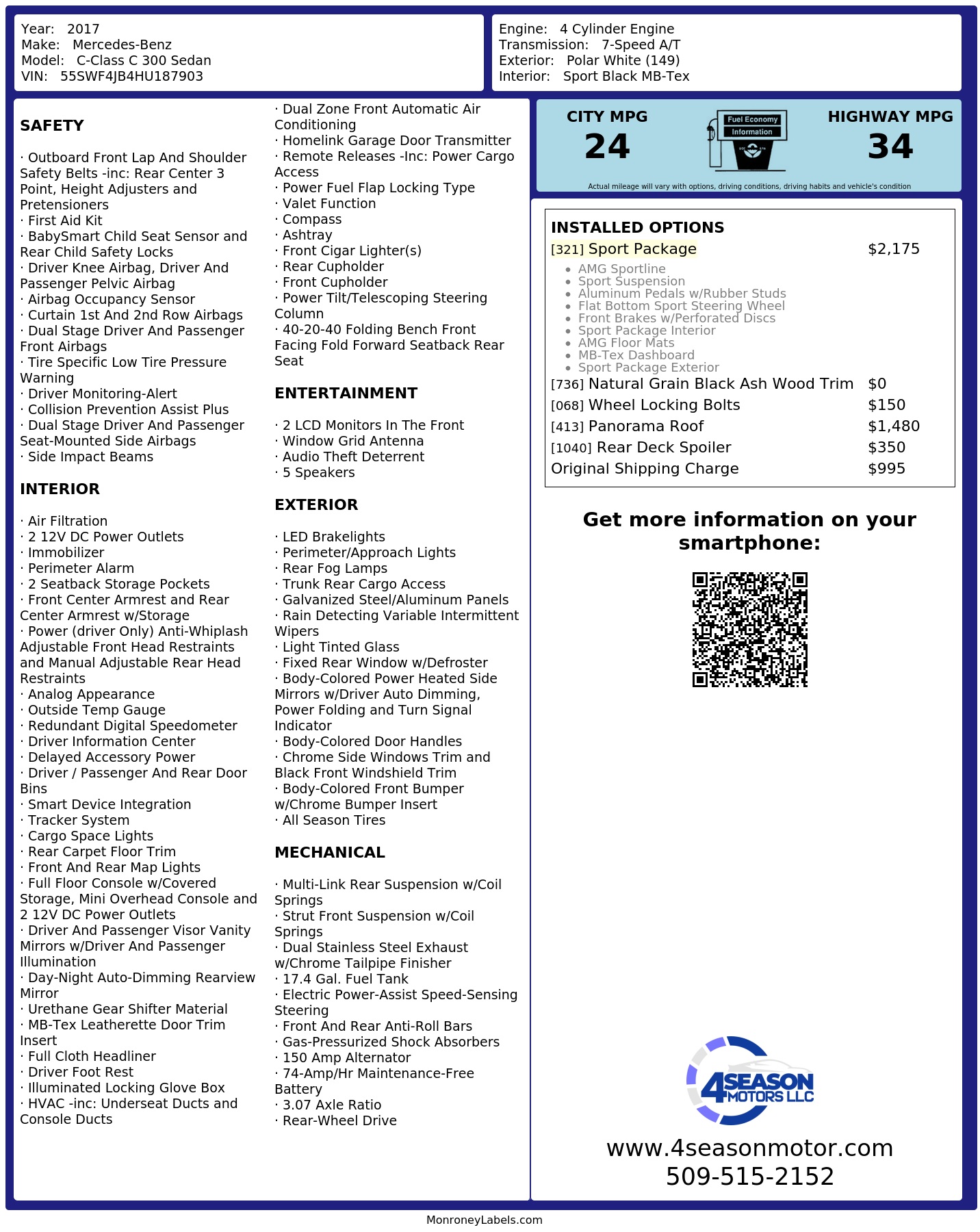 Monroney Label