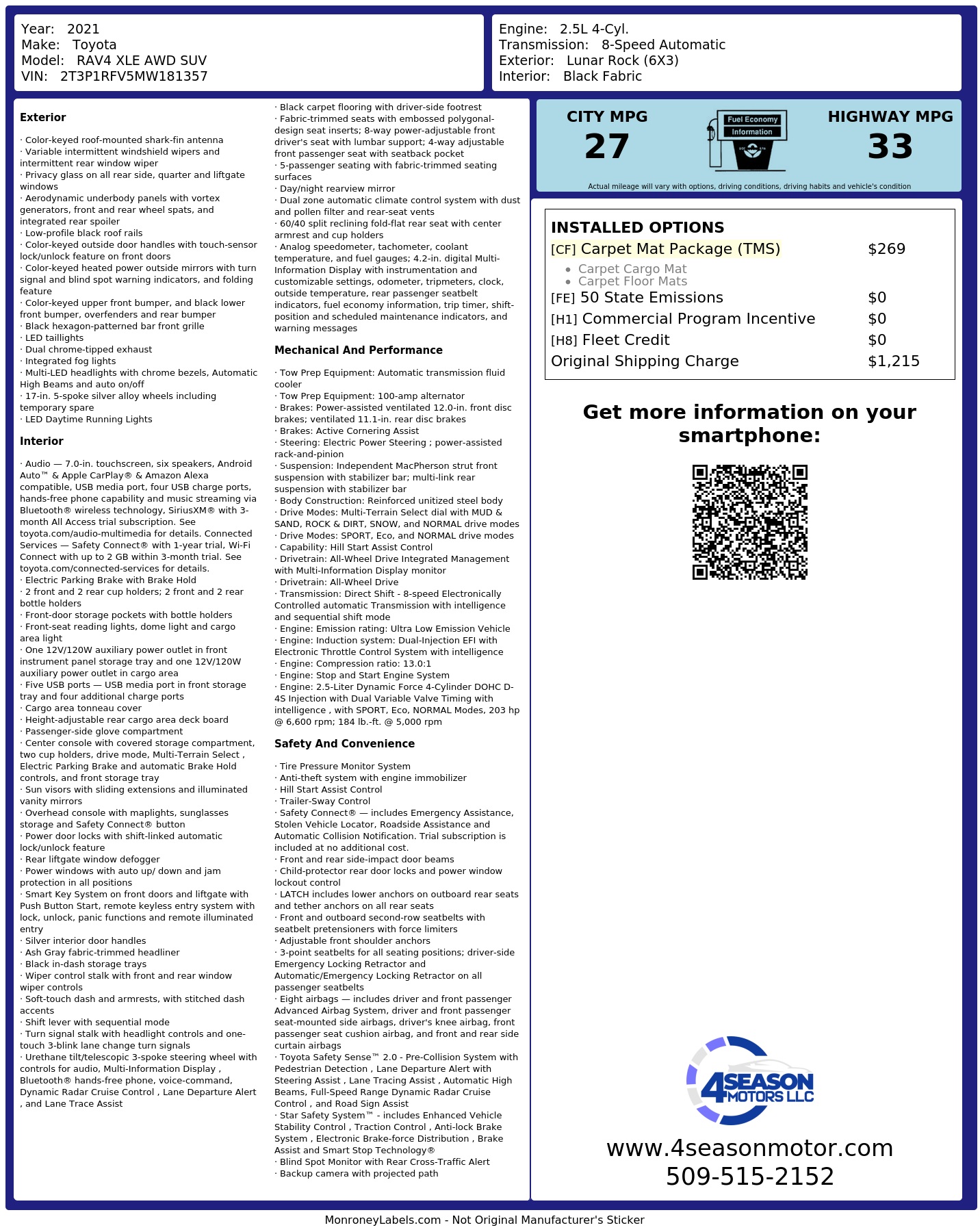 Monroney Label