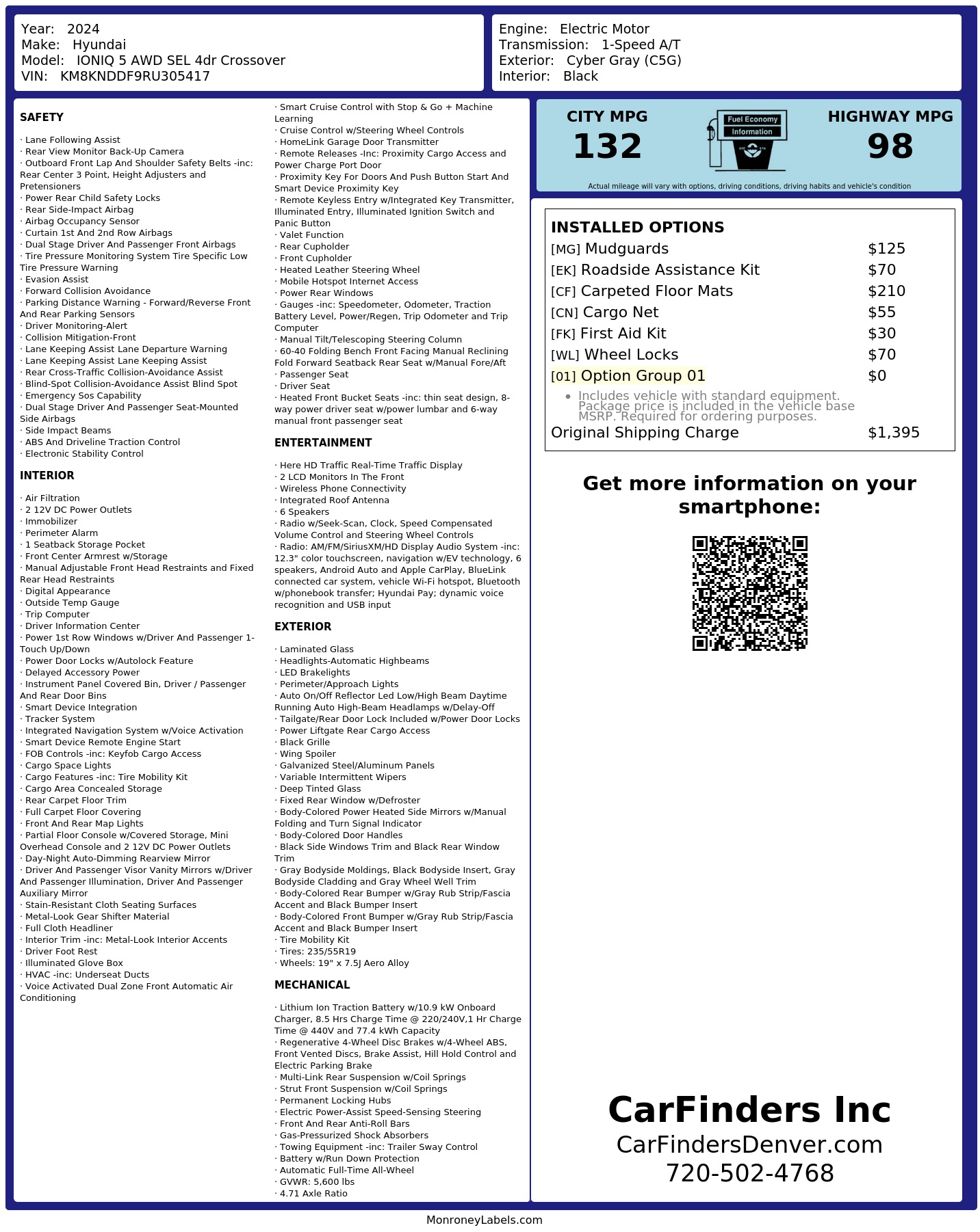 Monroney Label