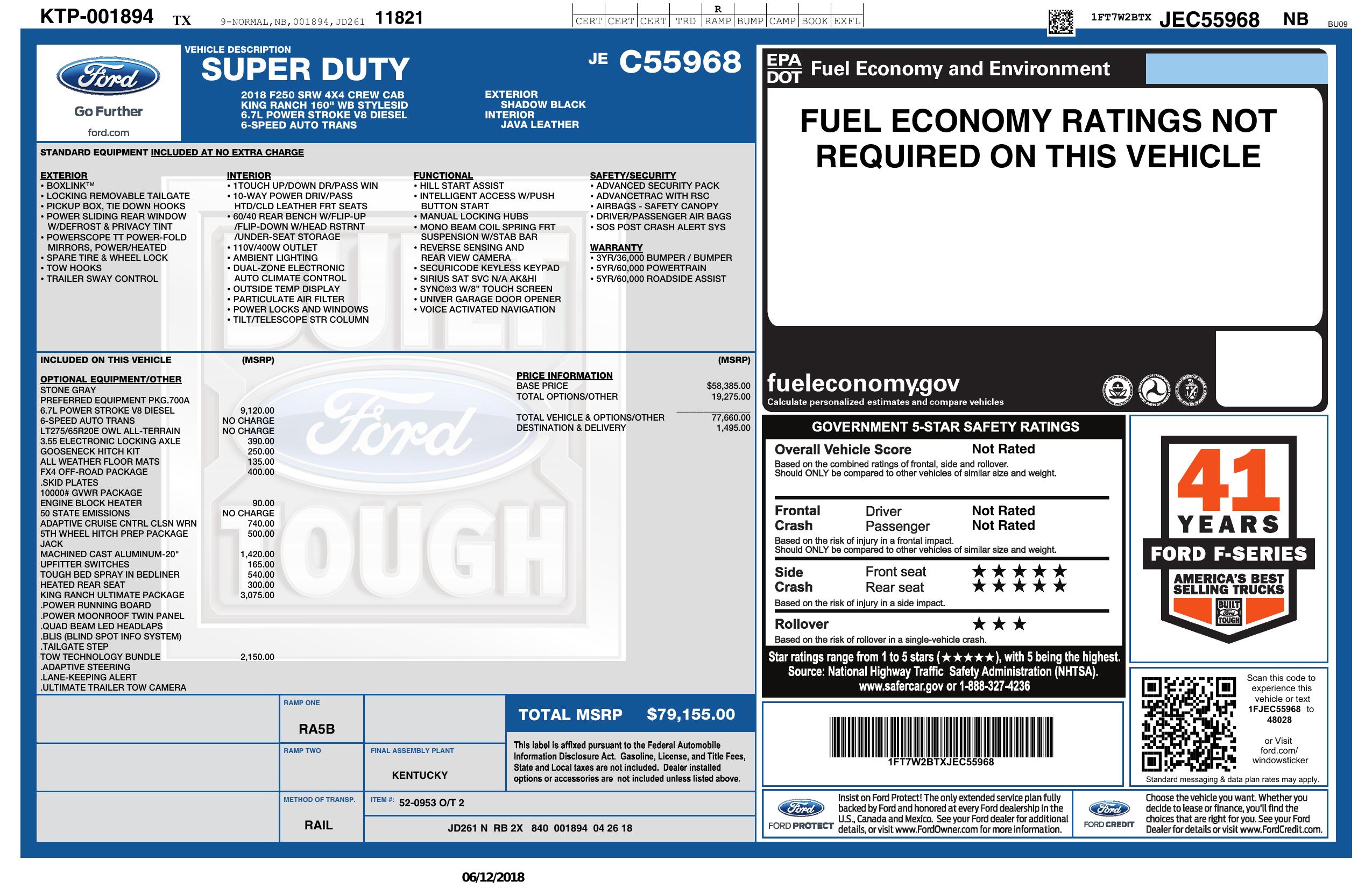 Monroney Label