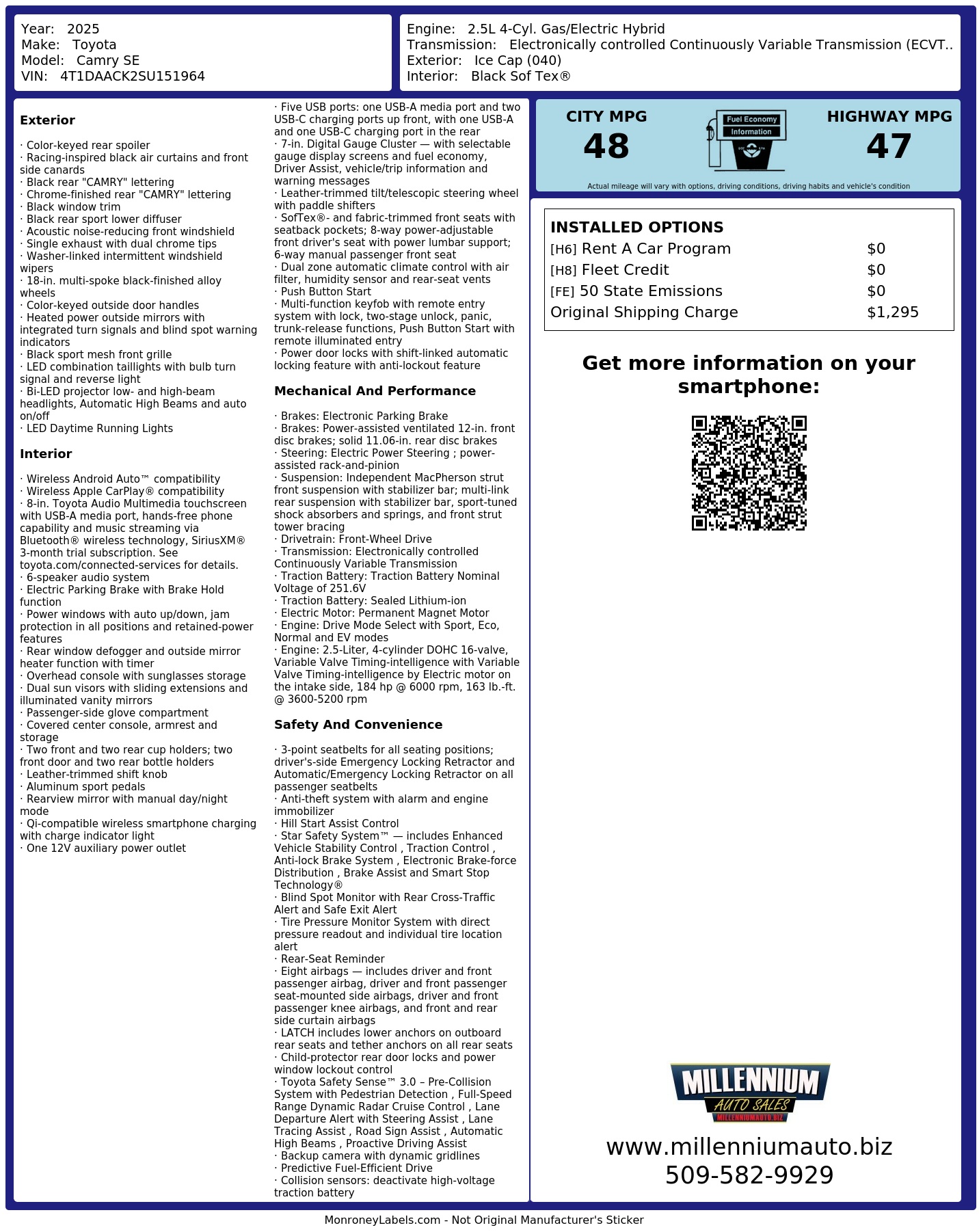 Monroney Label
