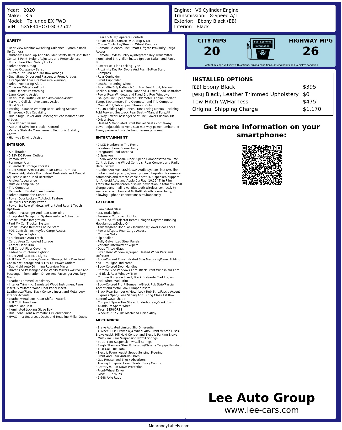 Monroney Label