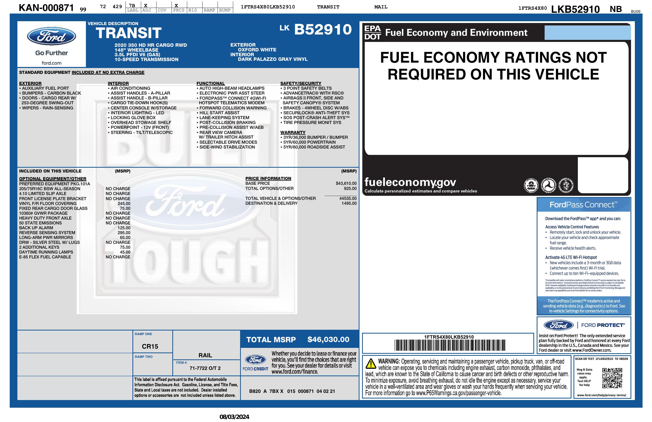 Monroney Label