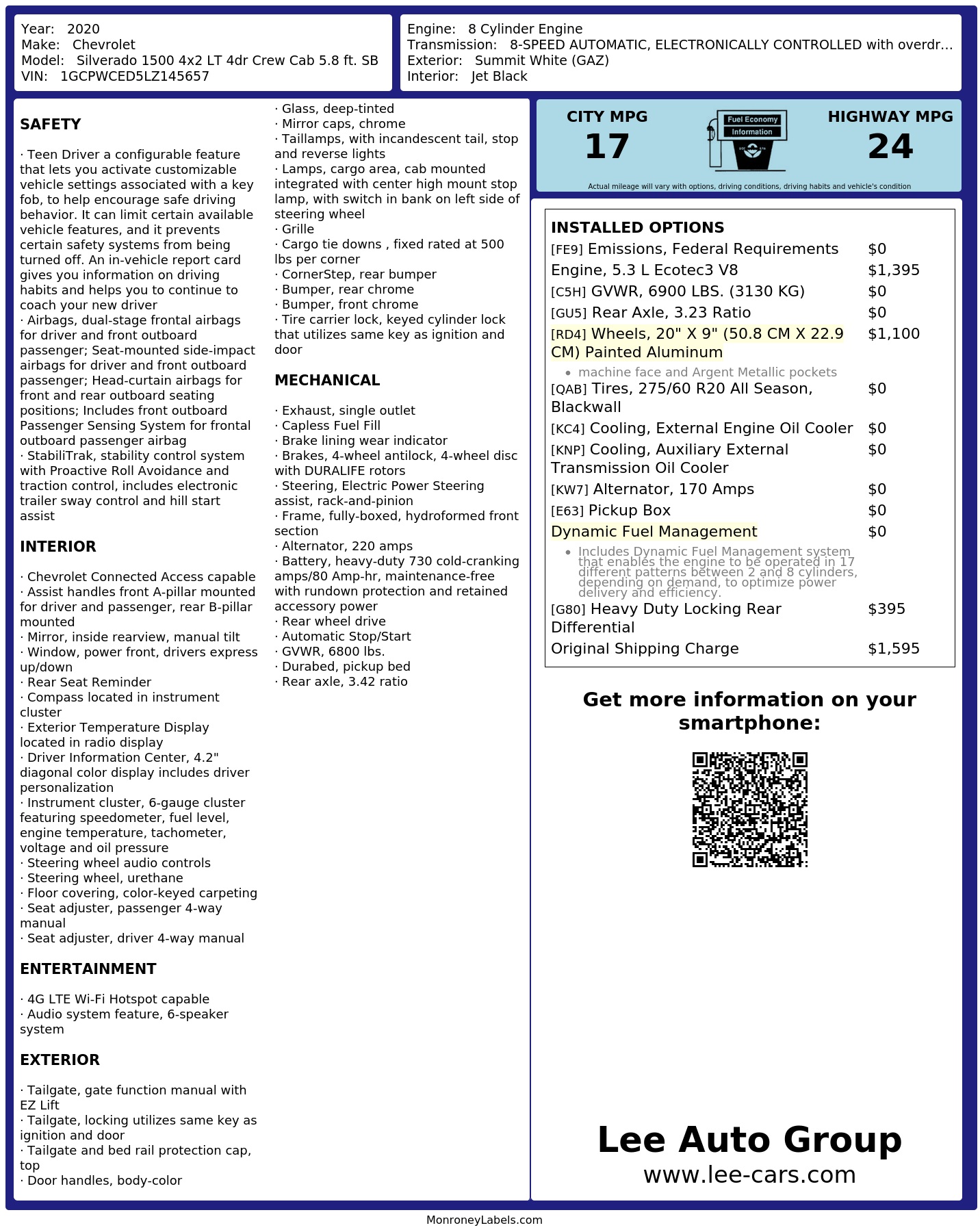 Monroney Label