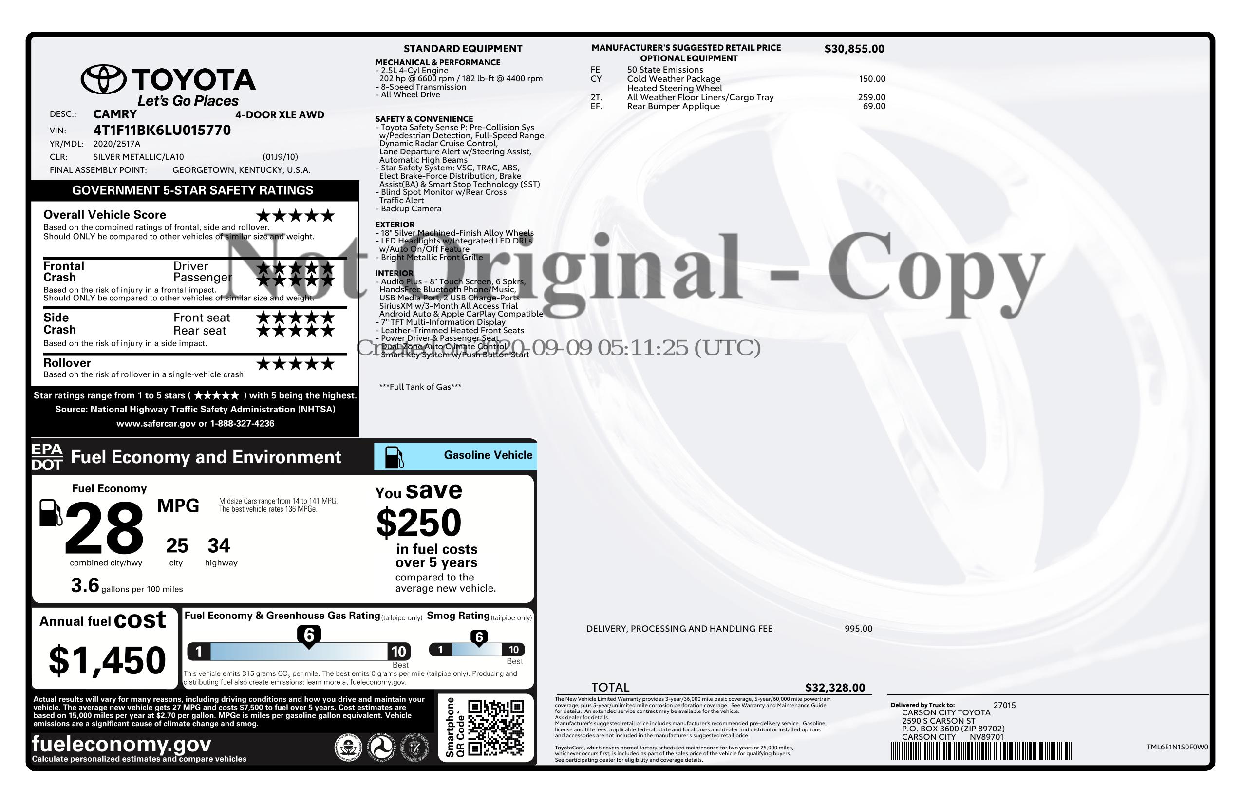Monroney Label