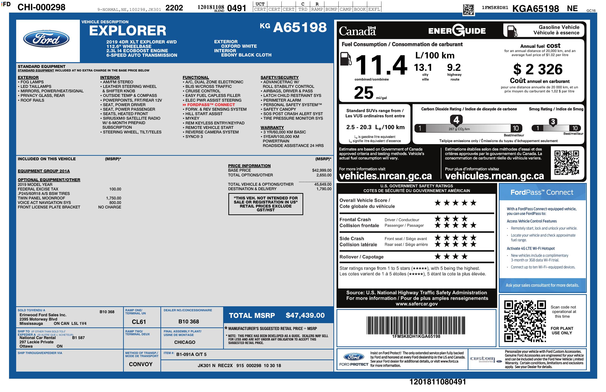Monroney Label
