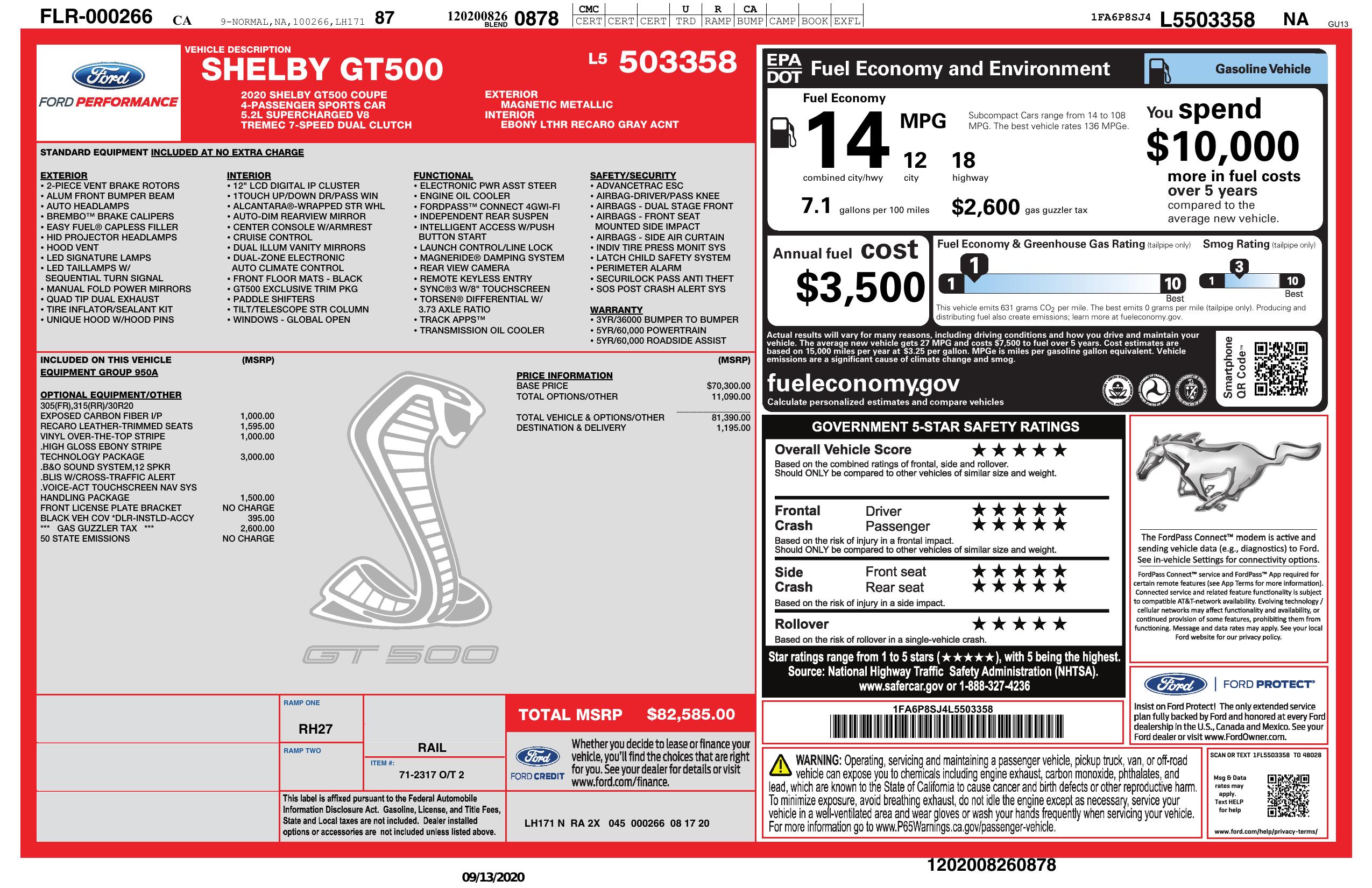 Monroney Label