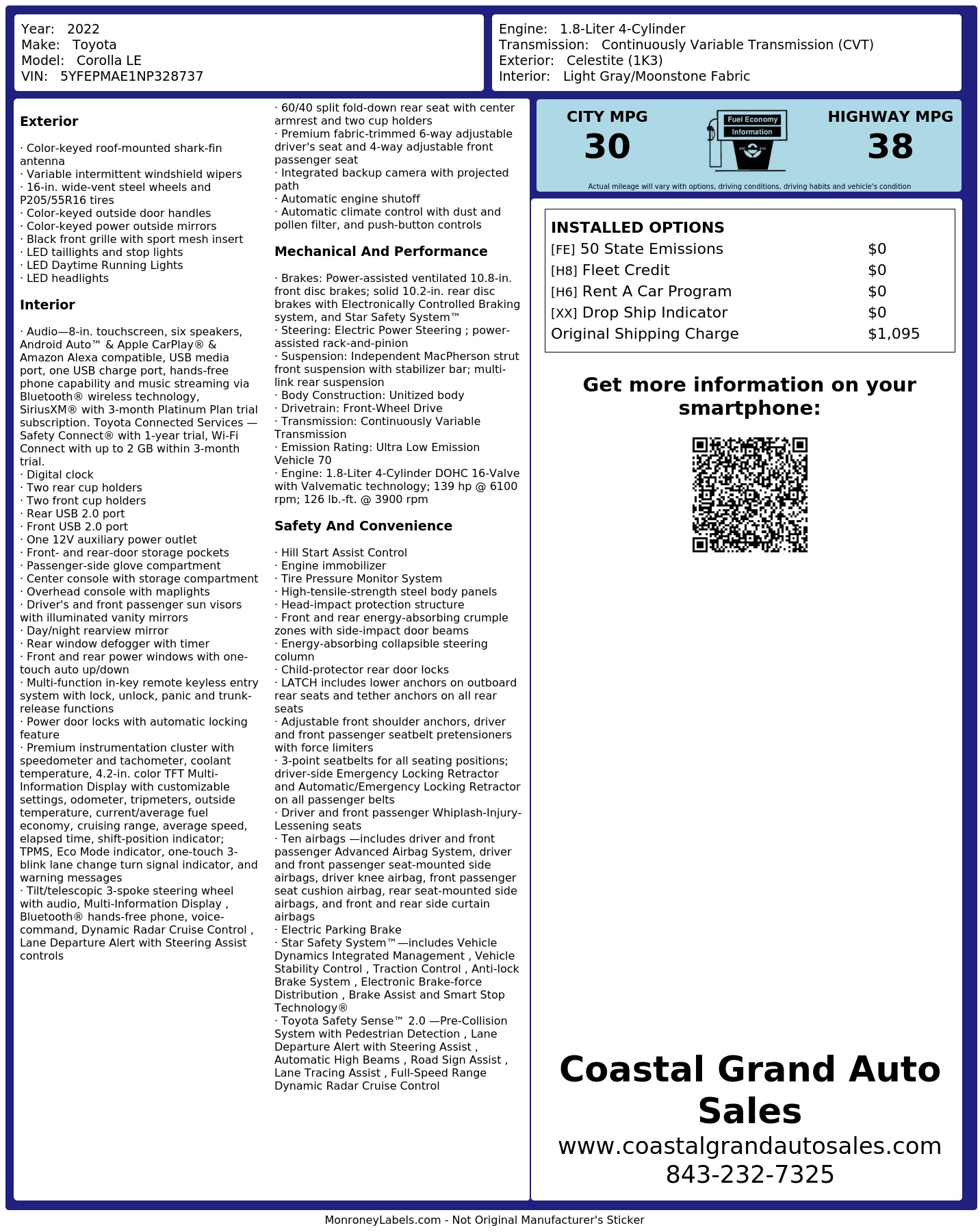 Monroney Label