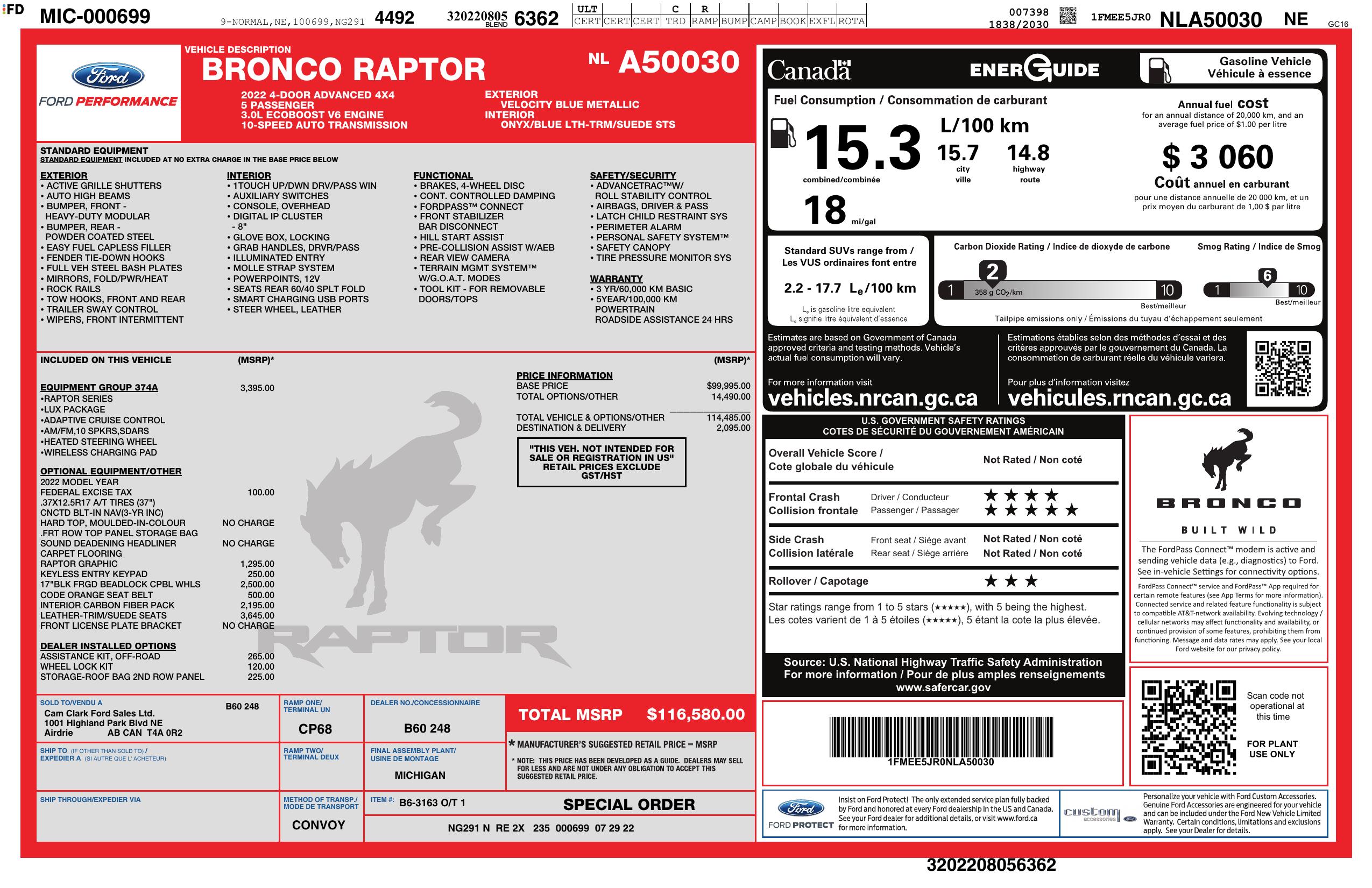 Monroney Label