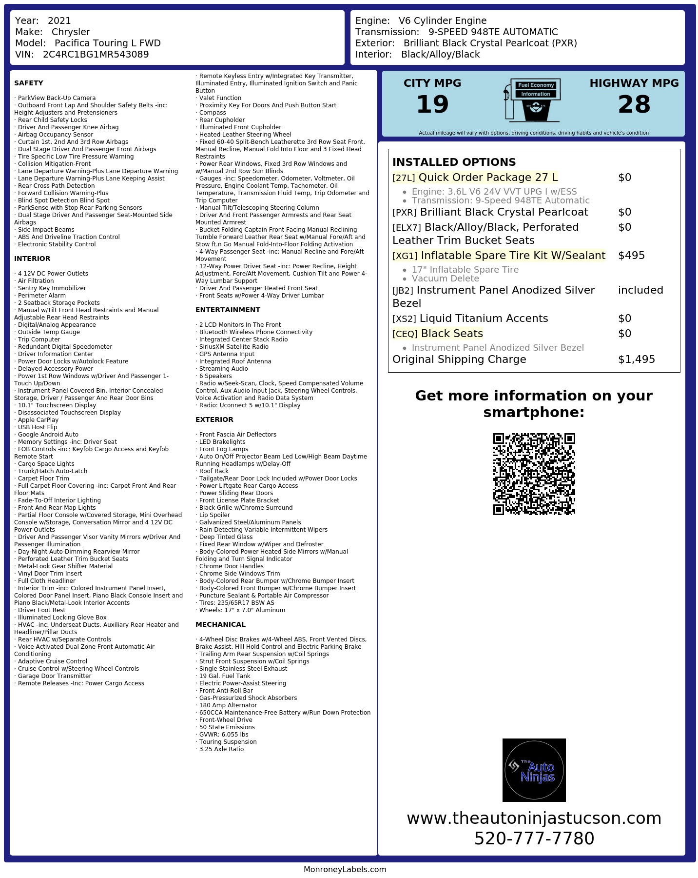Monroney Label