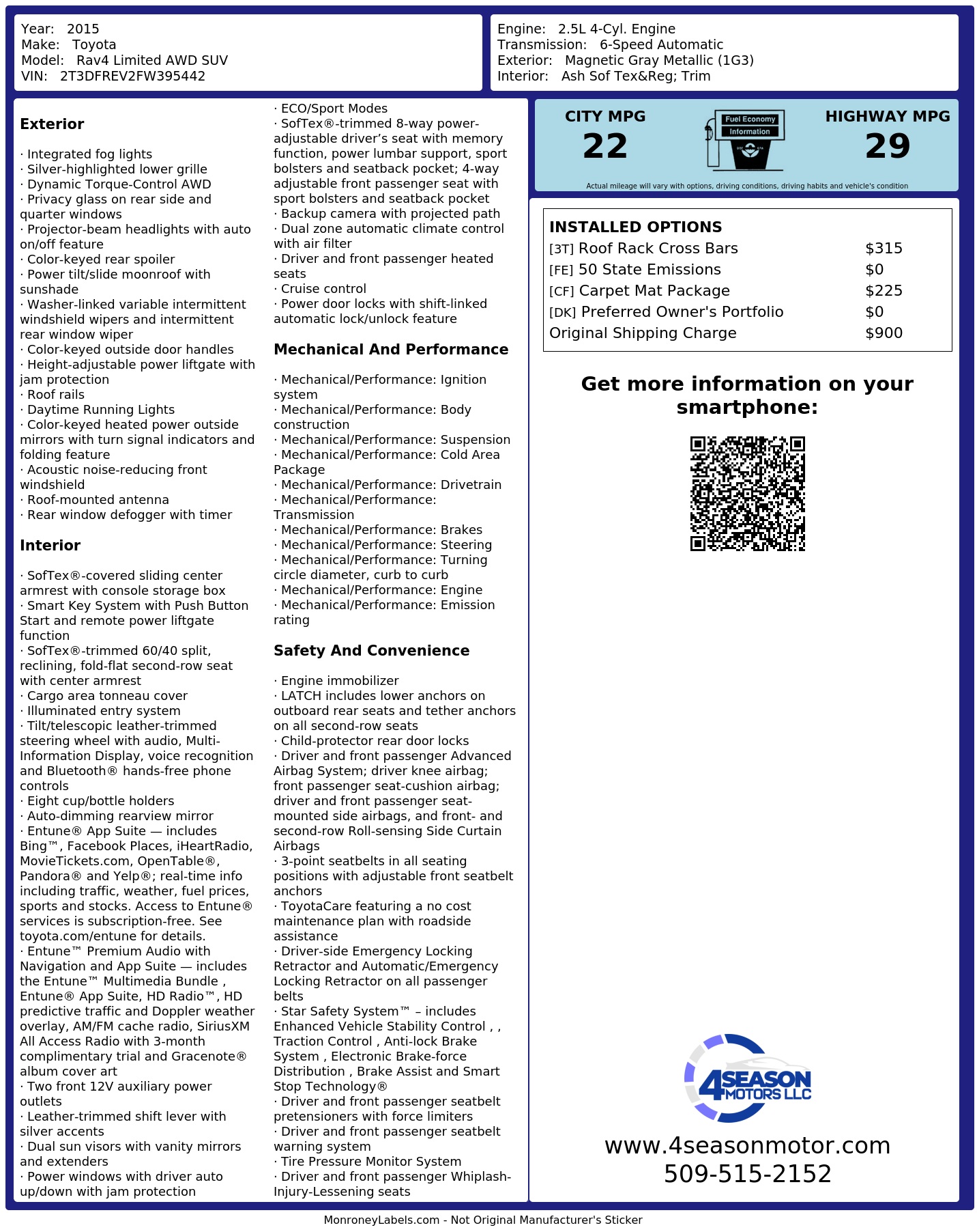 Monroney Label